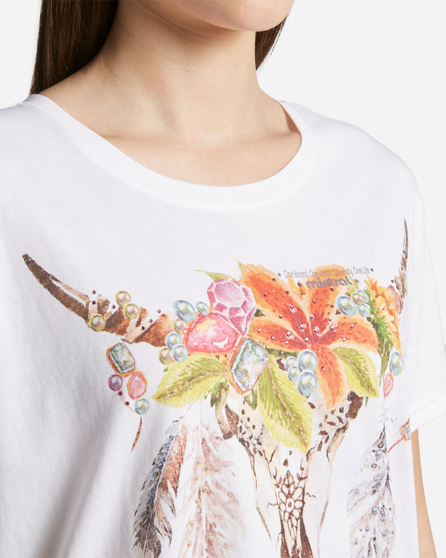 T-shirt MISTRAL ETNIC COLLECTION W - Bianco - 4 | Cisalfa Sport