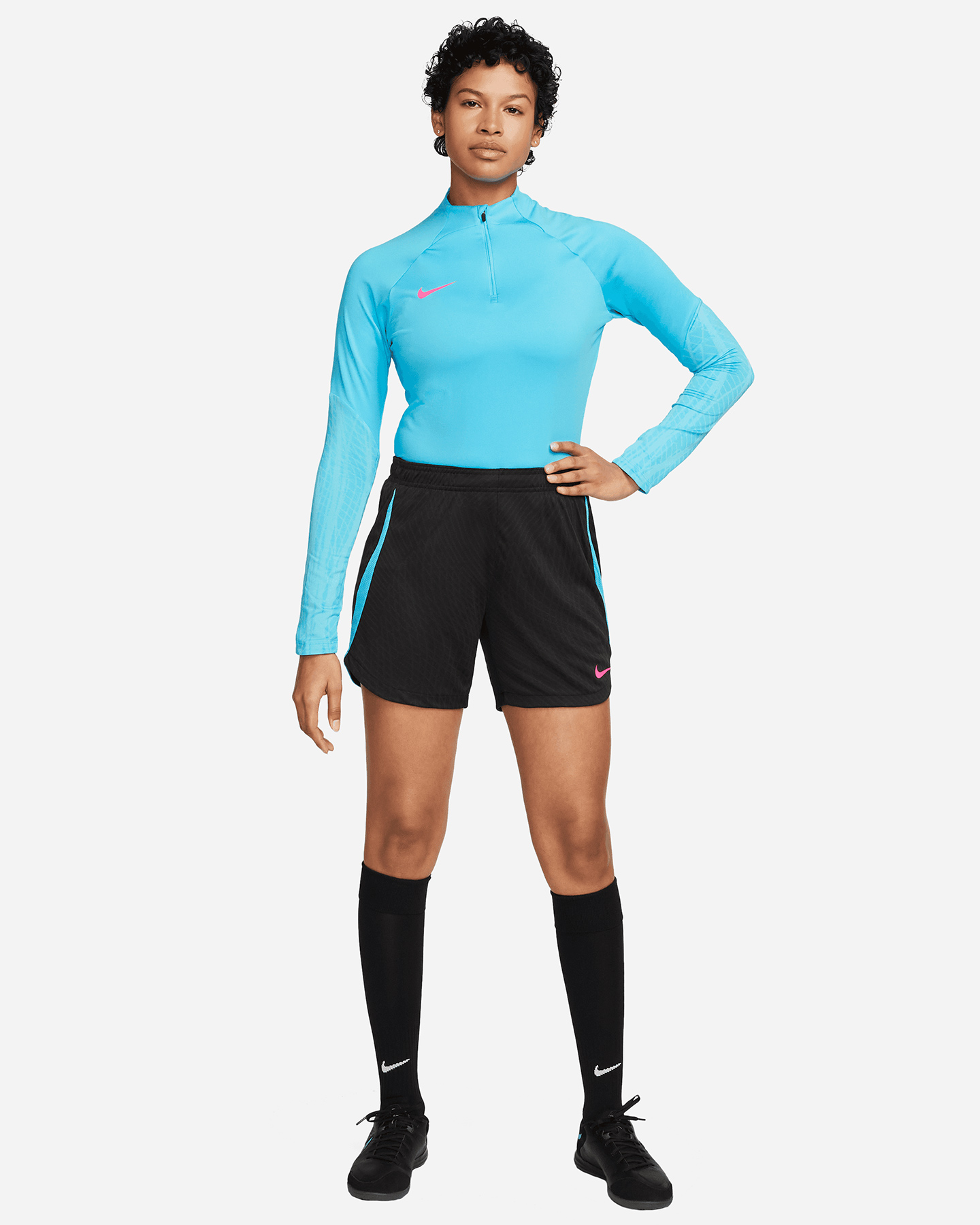 Pantaloncini calcio NIKE DRI FIT STRIKE W - Nero - 4 | Cisalfa Sport