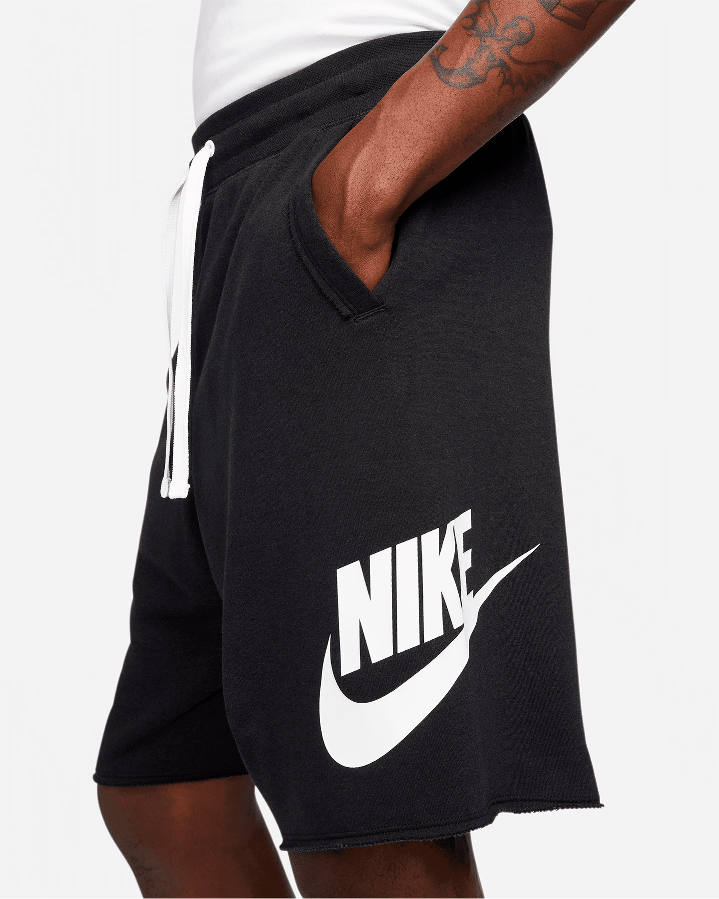 Pantaloncini NIKE ALUMNI BIG LOGO RAW CUT M - Nero - 4 | Cisalfa Sport