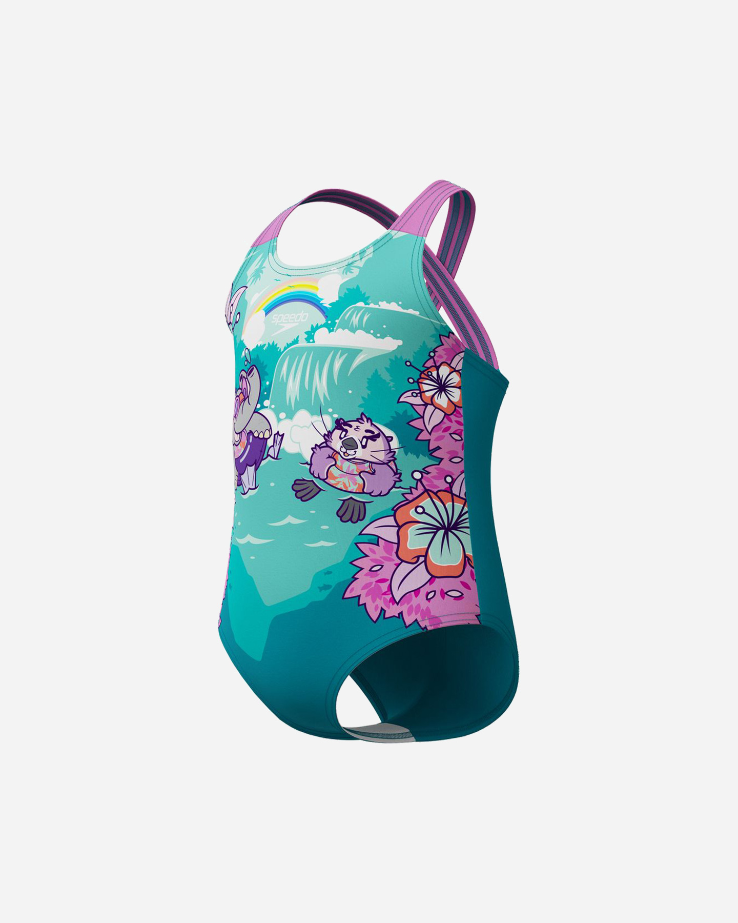Costume piscina SPEEDO PRINTED CROSSBACK JR - Verde - 5 | Cisalfa Sport