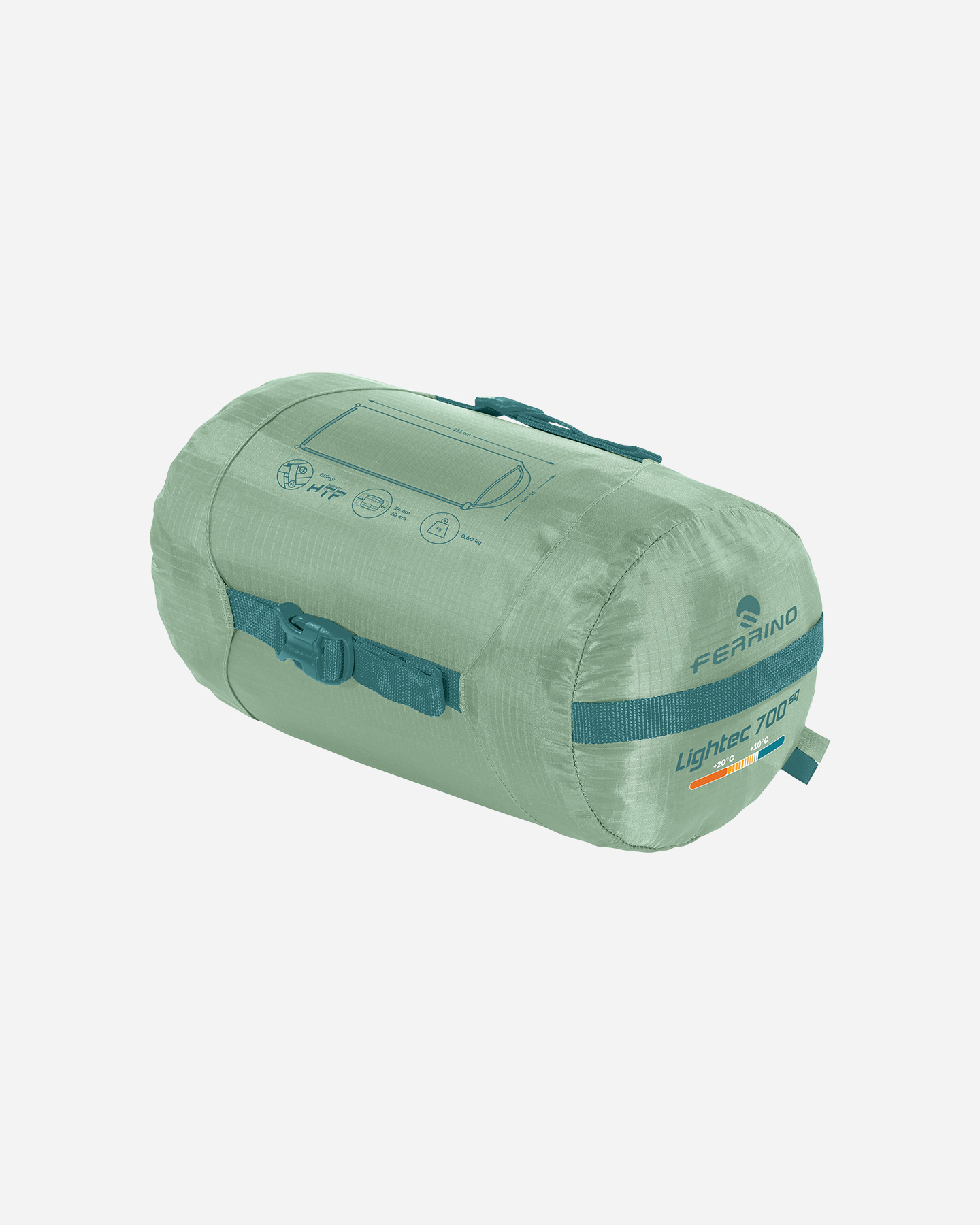 Sacco a pelo sintetico FERRINO LIGHTECH 700 SQ SX - Verde - 1 | Cisalfa Sport