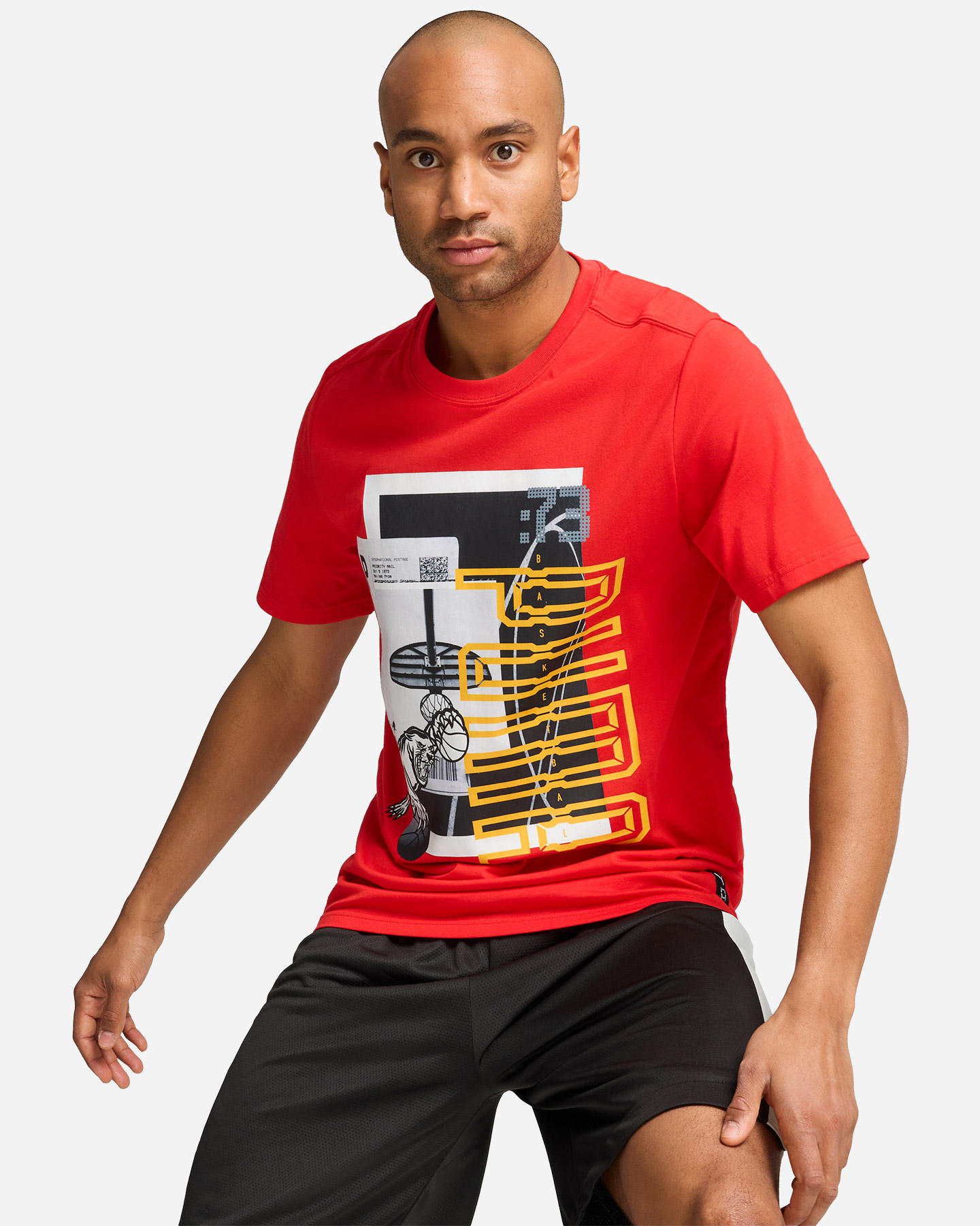 T-shirt PUMA WINNING SHOT 1 BASKET GFX M - Rosso - 2 | Cisalfa Sport