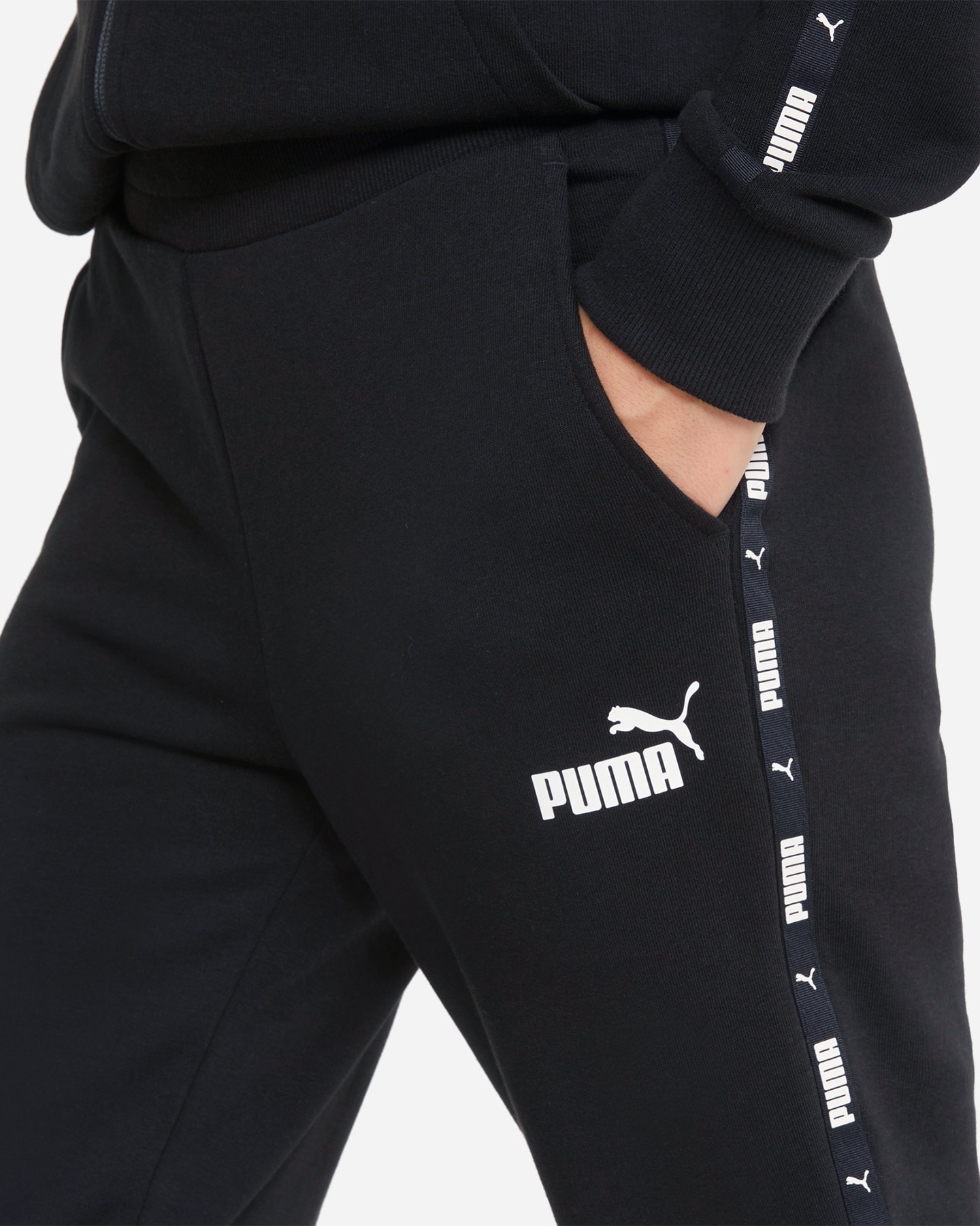 Pantalone PUMA TAPE LOGO LATERAL W - Nero - 2 | Cisalfa Sport
