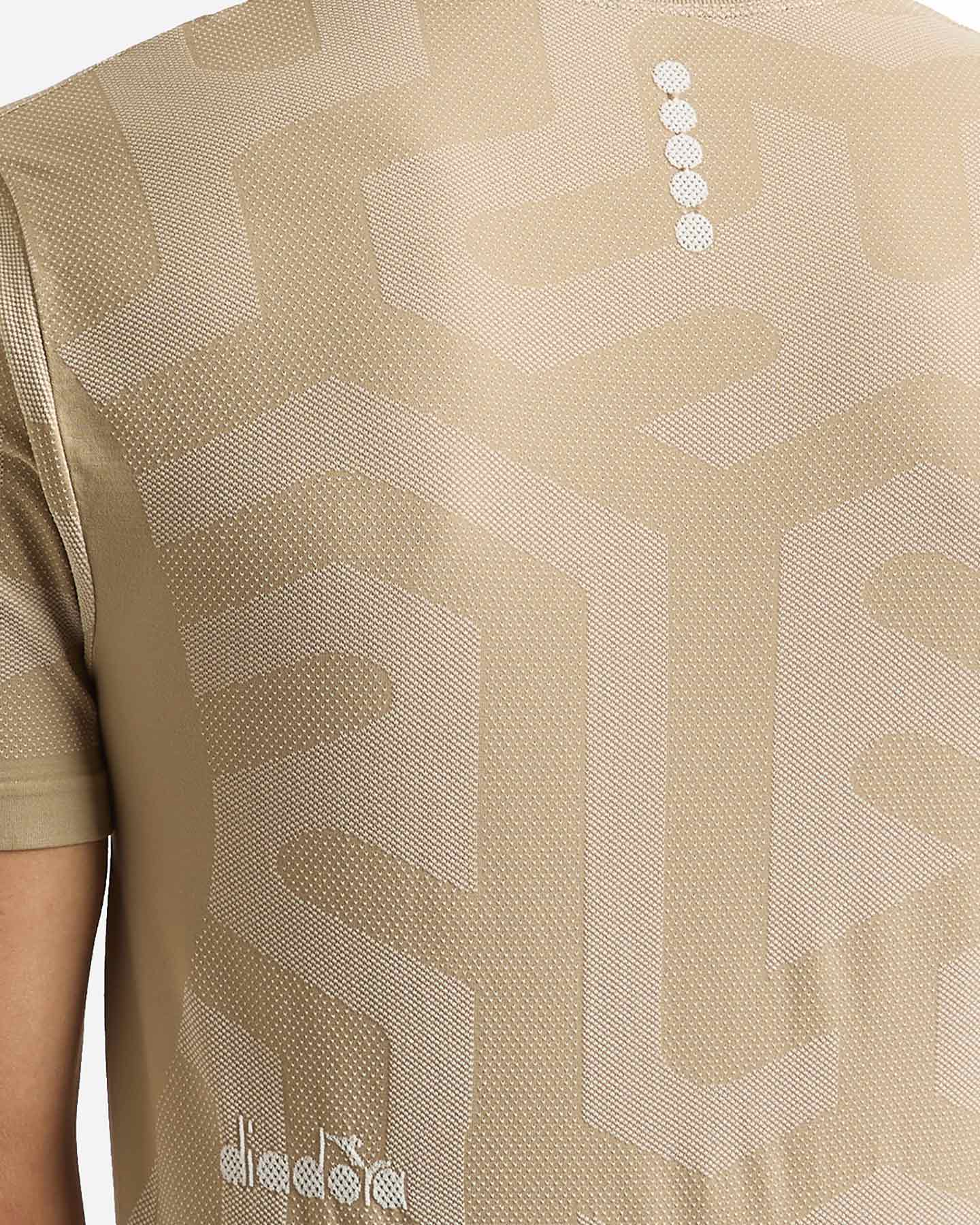 T-shirt running DIADORA STRATOUNO SKIN FRIENDLY M - Beige - 5 | Cisalfa Sport