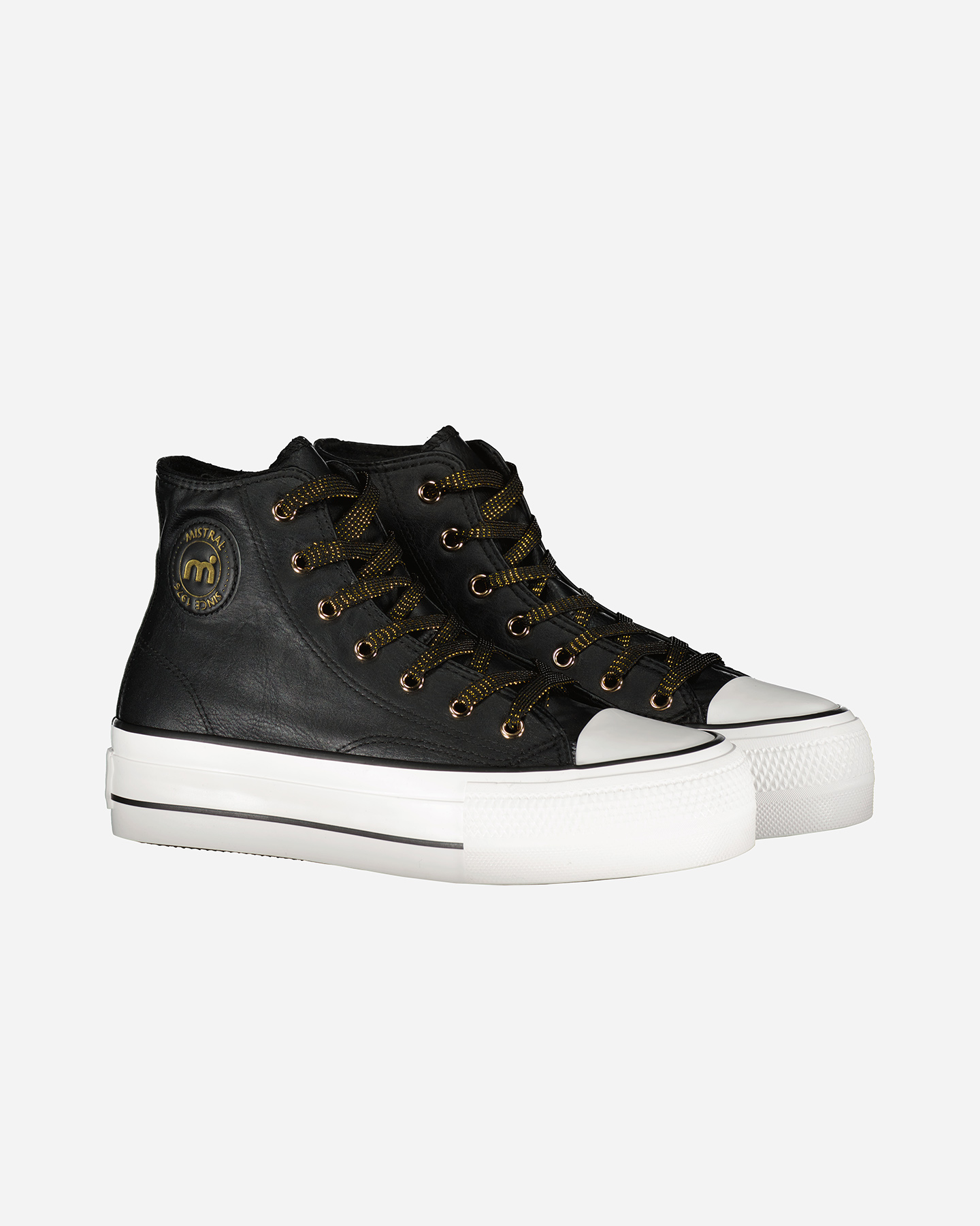 Scarpe sneakers MISTRAL STRIPES PLAT MID 2.0 W - Nero - 1 | Cisalfa Sport
