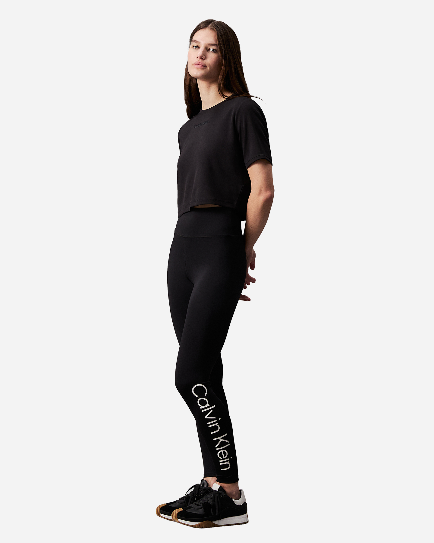 T-shirt CALVIN KLEIN SPORT CROP SMALL LOGO W - Nero - 2 | Cisalfa Sport