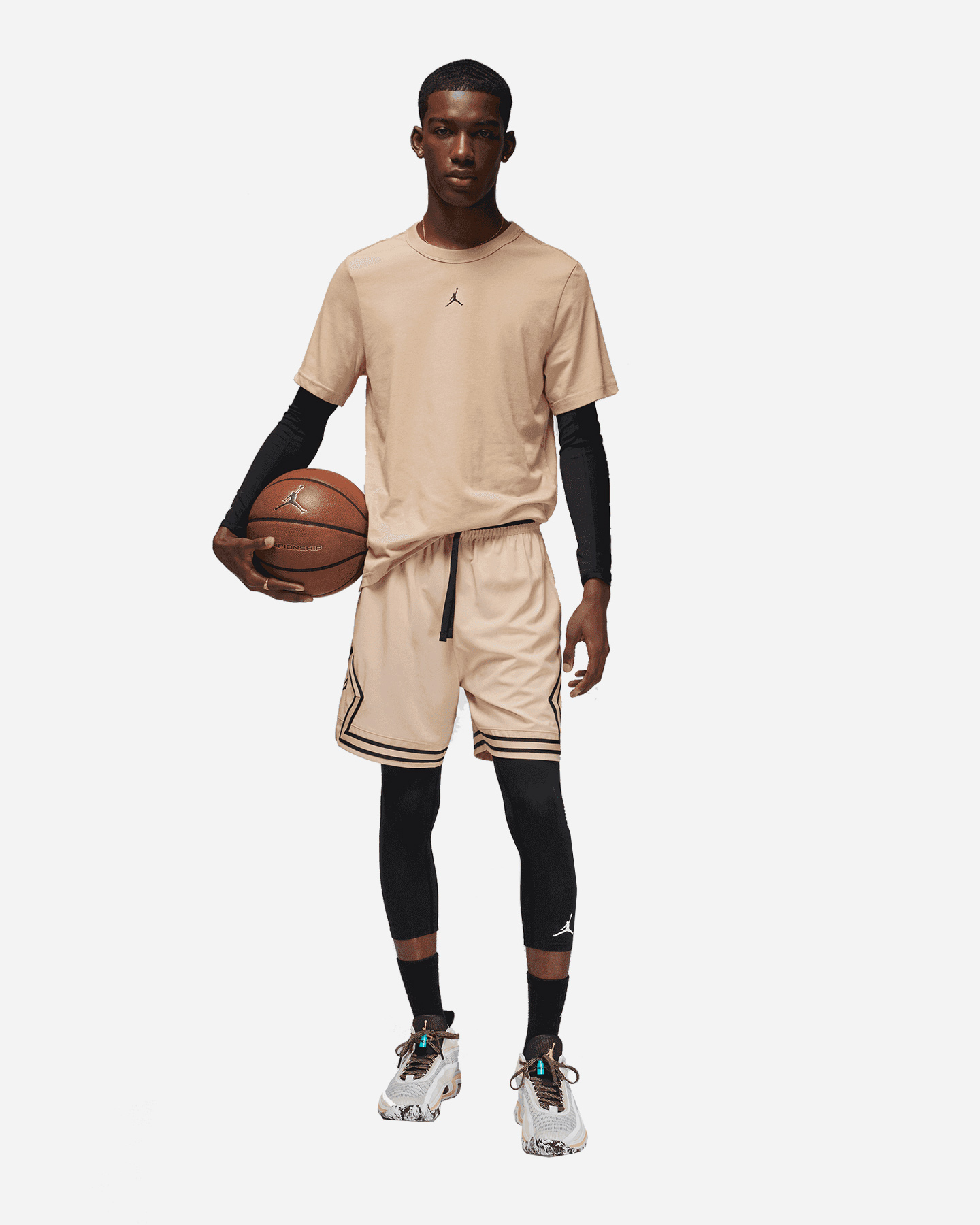 Maglia basket NIKE JORDAN SPORT DRI FIT M - Beige - 4 | Cisalfa Sport