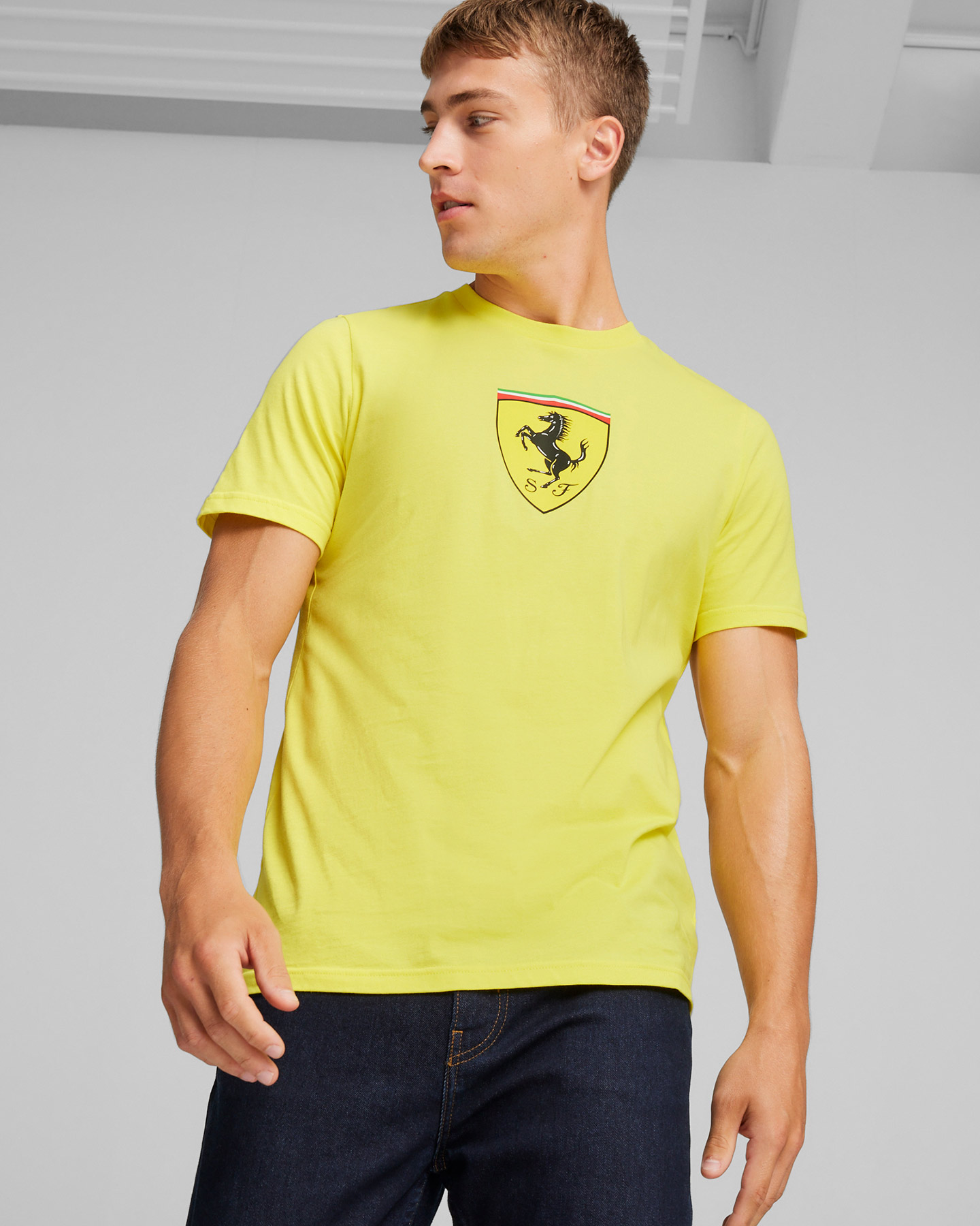 Fanwear PUMA FERRARI RACE BIG SHIELD M - Giallo - 2 | Cisalfa Sport