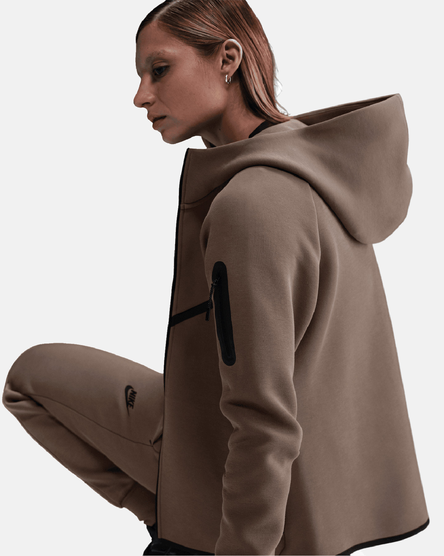 Felpa NIKE TECH FLEECE W - Marrone - 4 | Cisalfa Sport