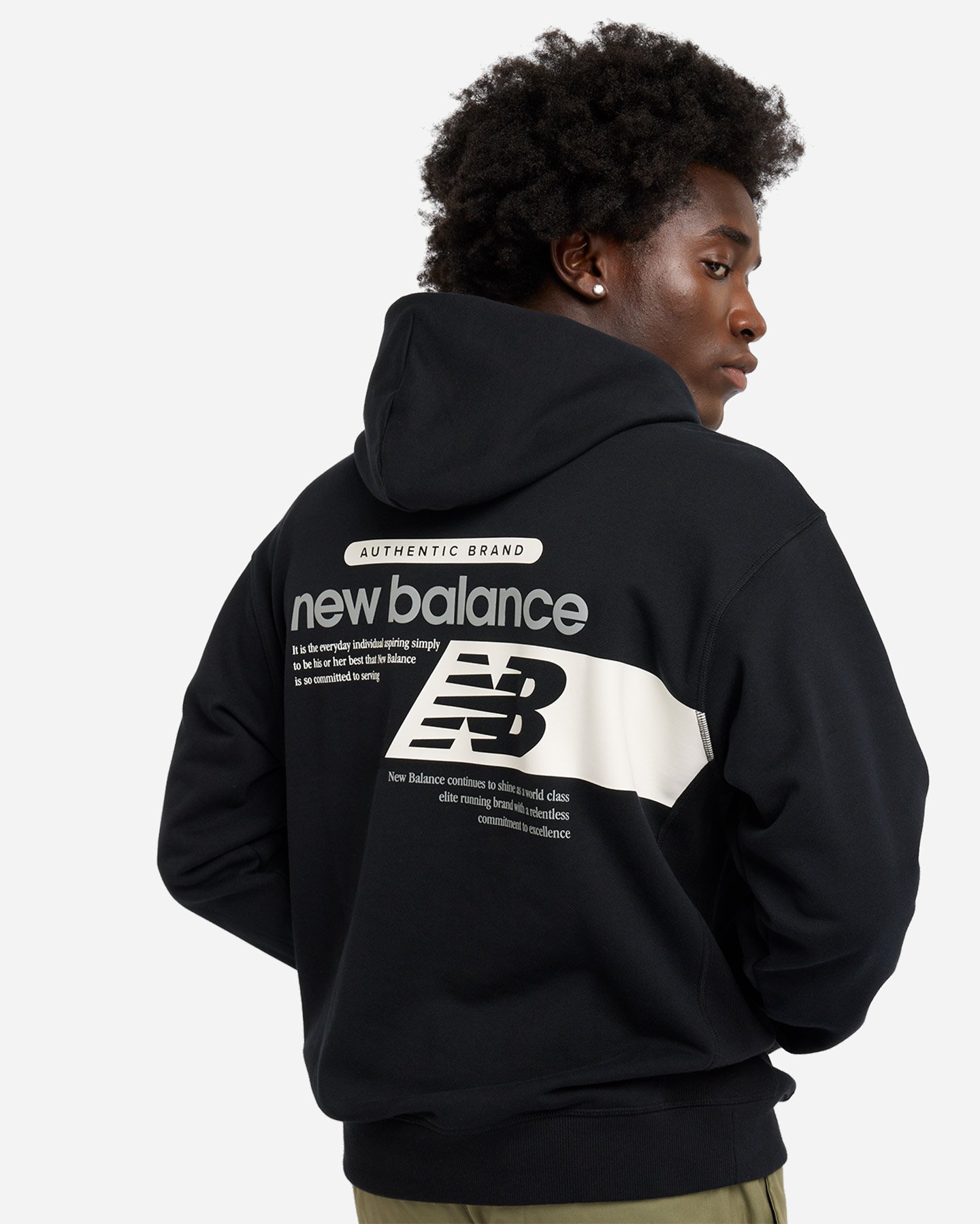 Felpa NEW BALANCE RELAXED GFX BACK BIG LOGO M - 4 | Cisalfa Sport