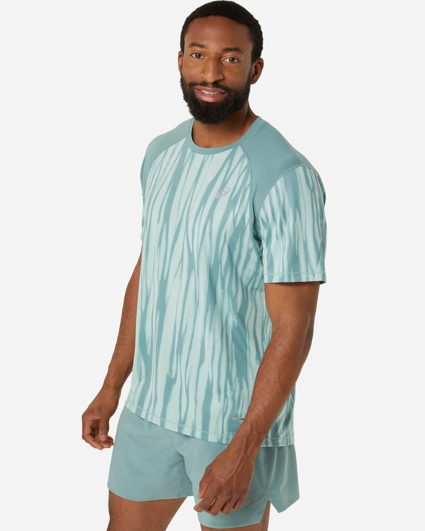 T-shirt running ASICS ROAD ALL OVER PRINT M - Verde - 1 | Cisalfa Sport