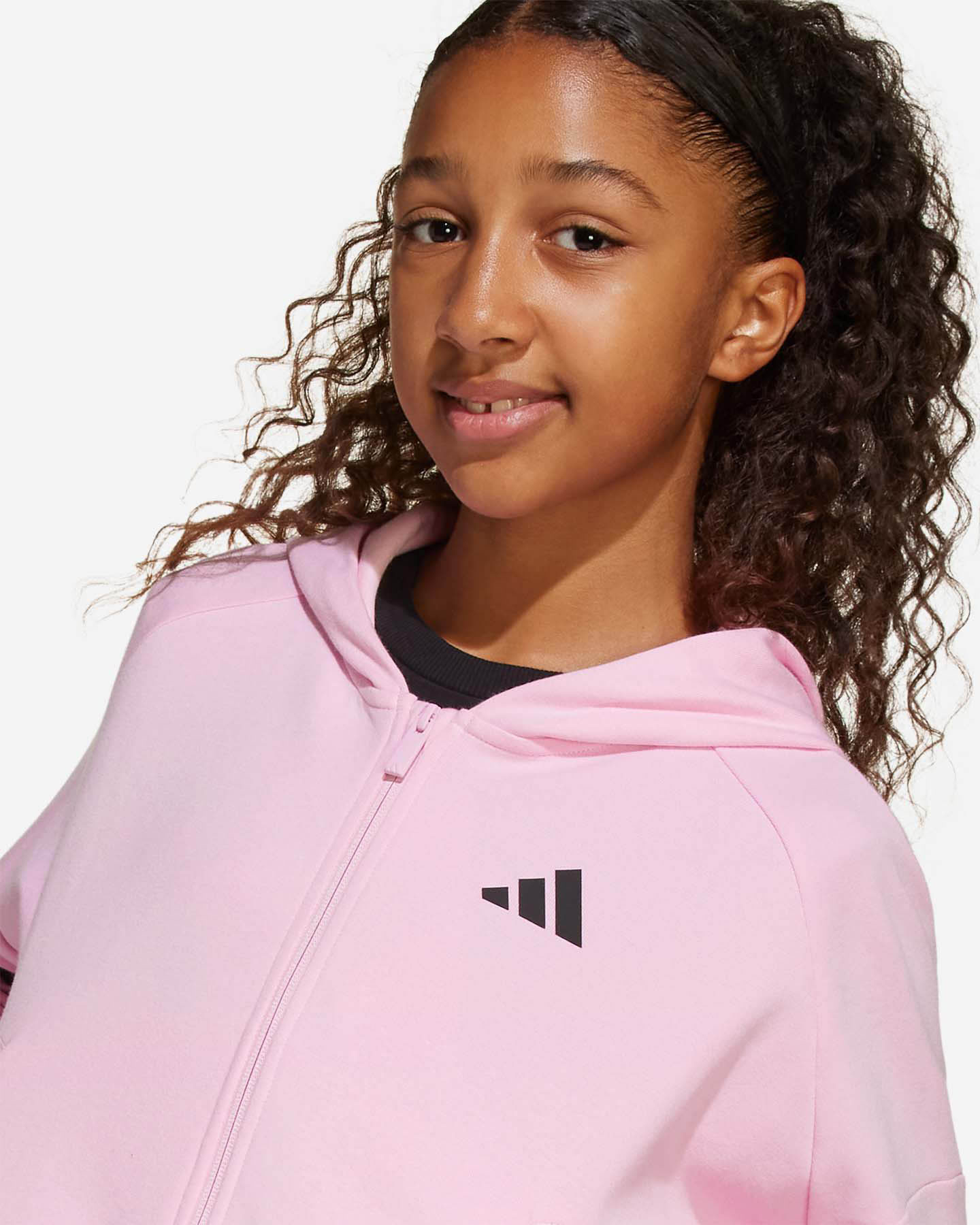Felpa ADIDAS 3STRIPES JR - Rosa - 3 | Cisalfa Sport