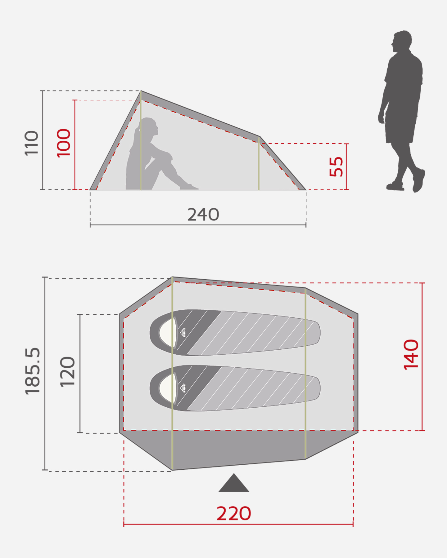 Tenda MCKINLEY ESCAPE 20.2 - Verde - 3 | Cisalfa Sport