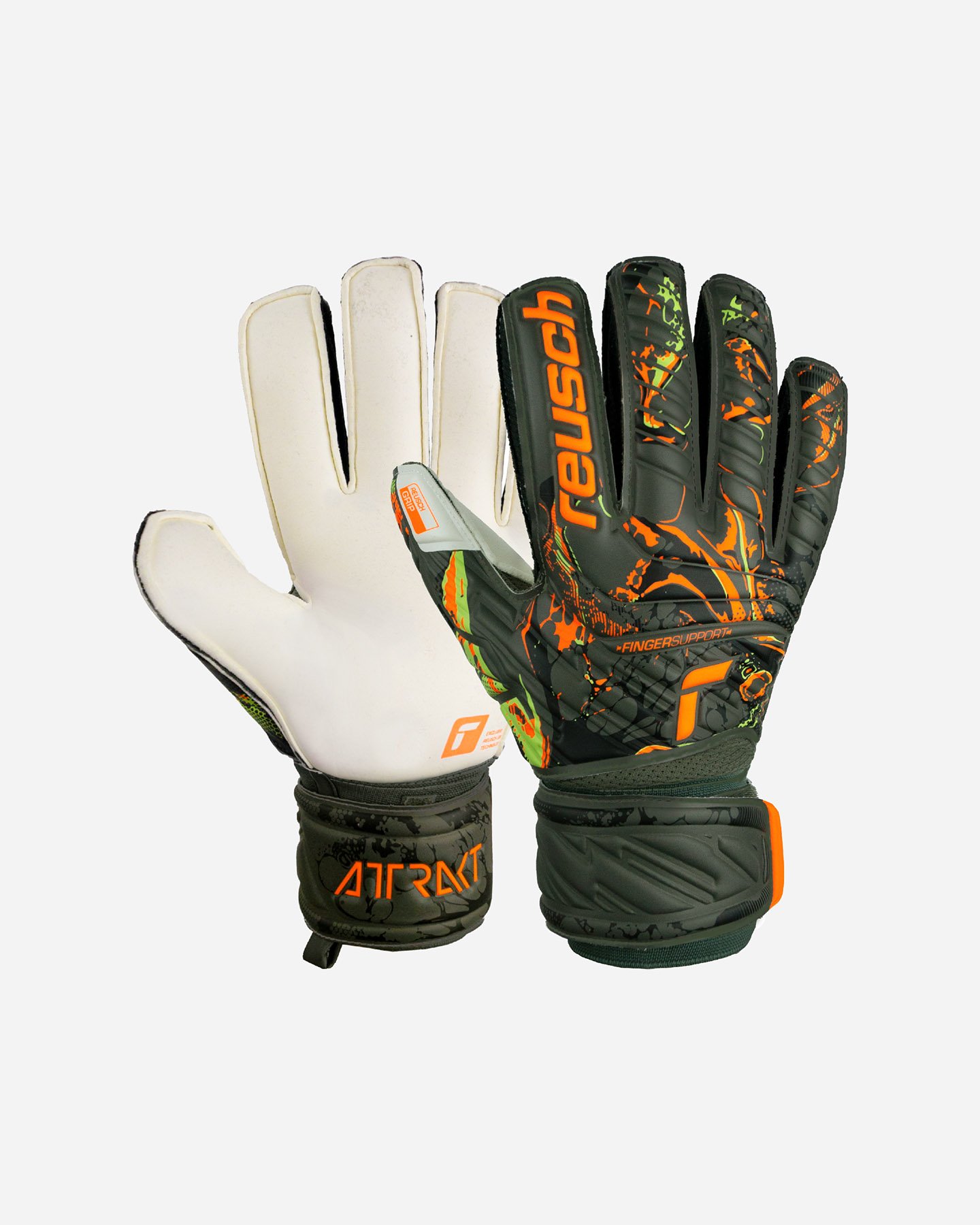 Guanti portiere REUSCH ATTRAKT FINGER SUPPORT M - 0 | Cisalfa Sport