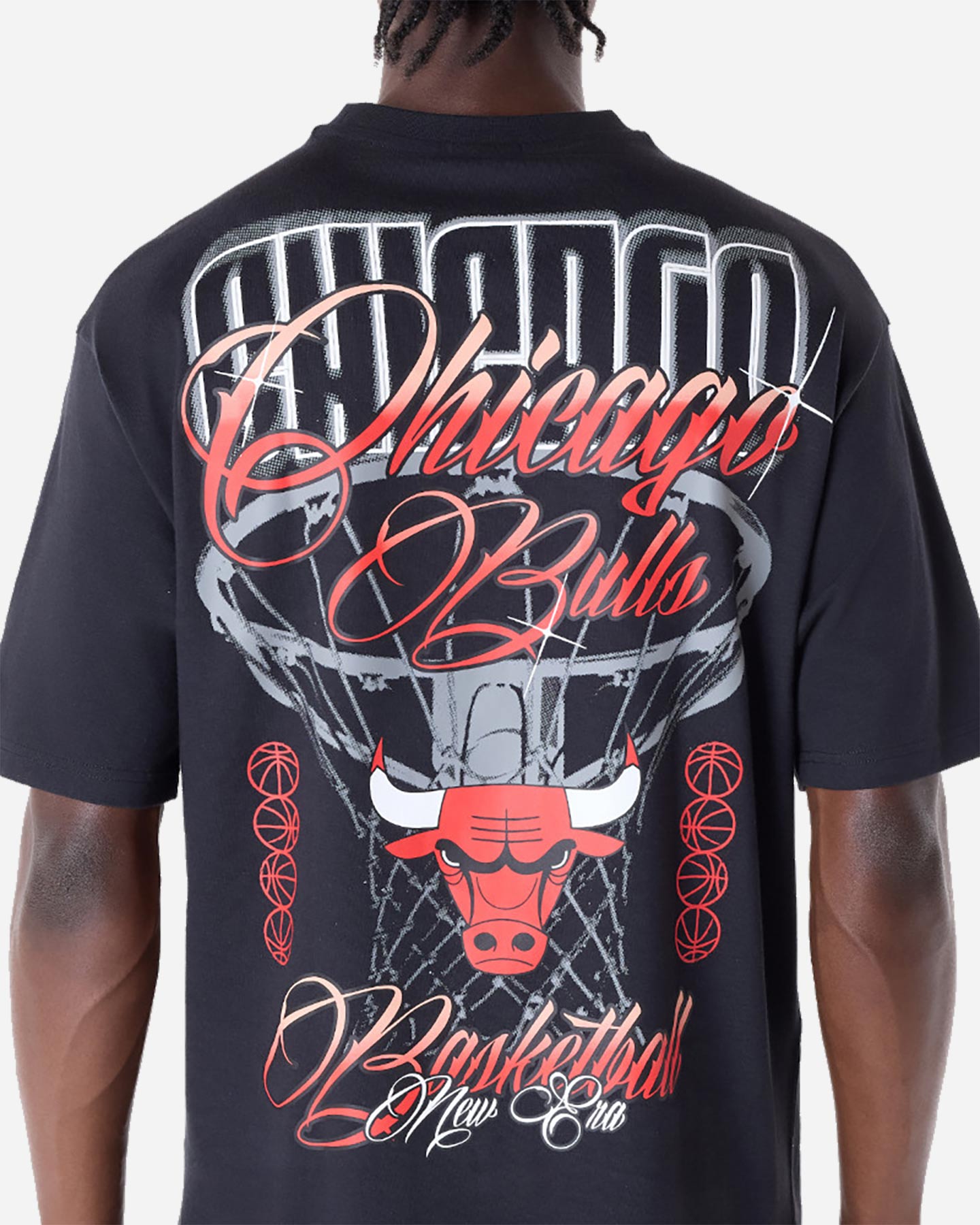 Abbigliamento basket NEW ERA FONT GRAPHIC BULLS M - Nero - 3 | Cisalfa Sport