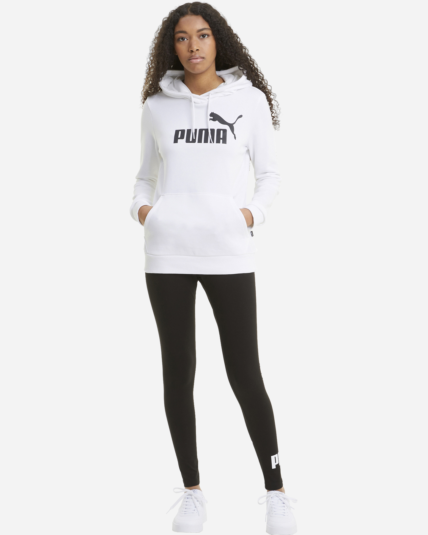 Felpa PUMA ESSENTIAL LOGO W - Bianco - 4 | Cisalfa Sport
