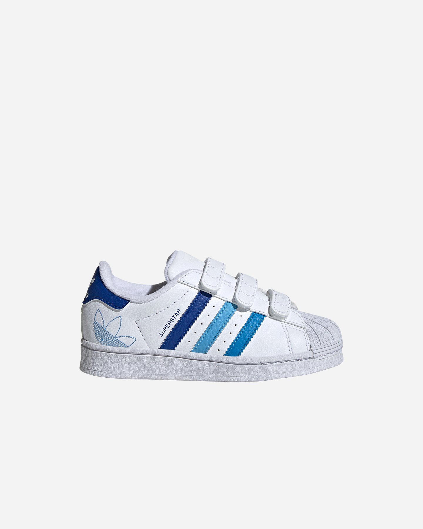 Adidas superstar white and baby blue best sale