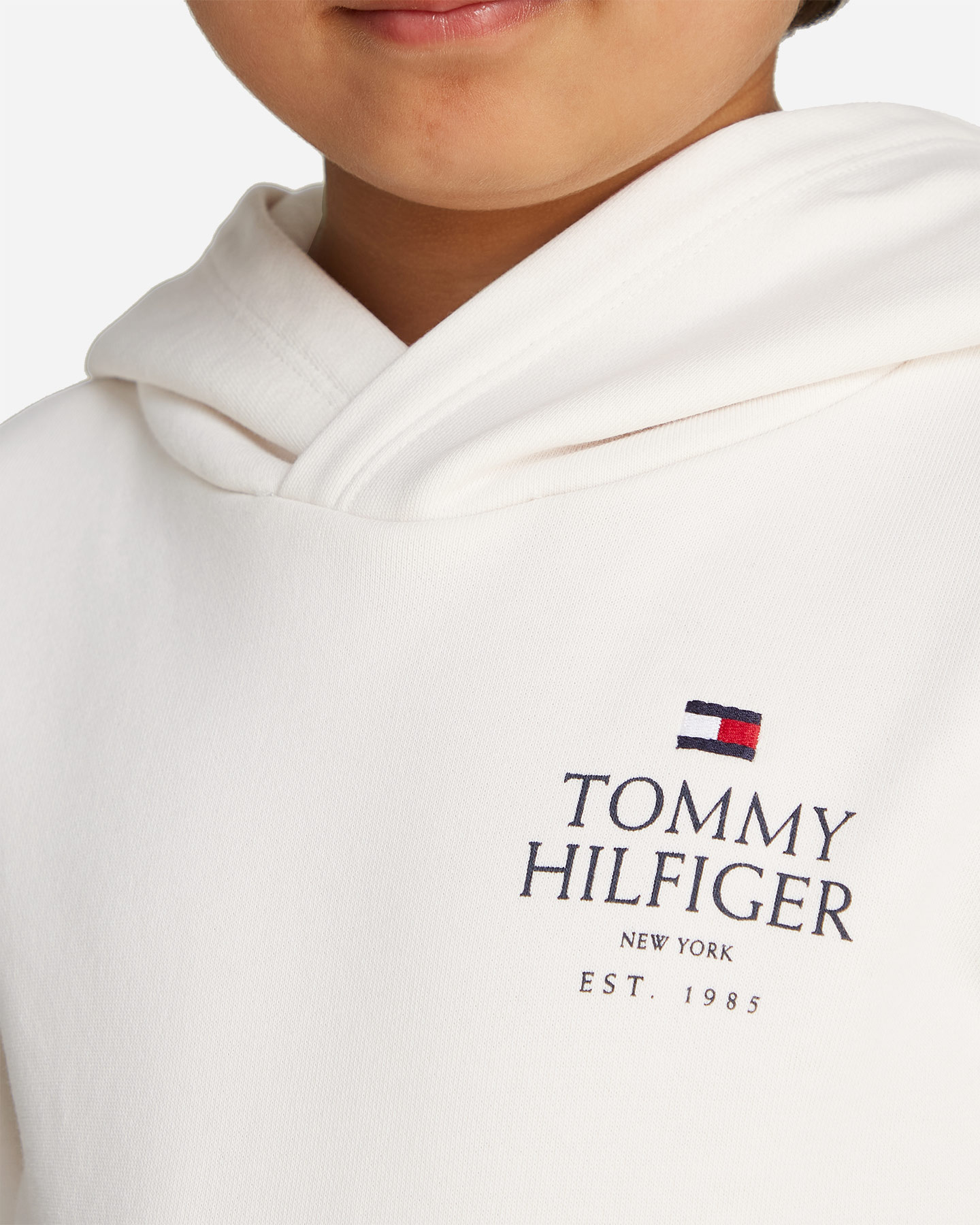 Felpa TOMMY HILFIGER SLMALL LOGO JR - Bianco - 4 | Cisalfa Sport