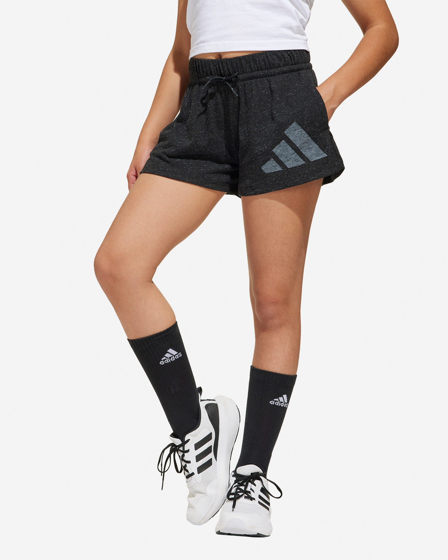 Pantaloncini ADIDAS BIG LOGO JR - Nero - 1 | Cisalfa Sport