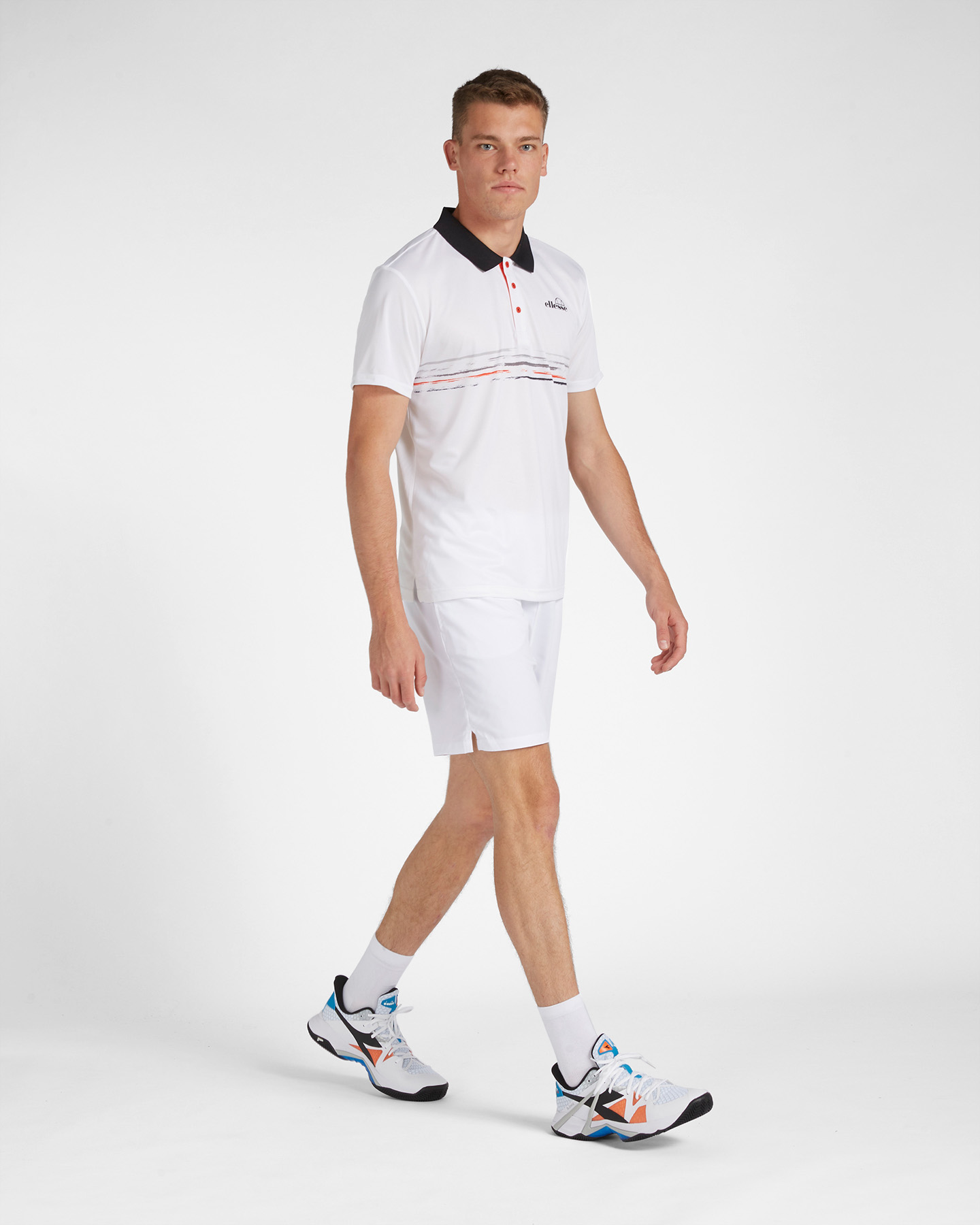 Polo tennis ELLESSE FIVE STRIPES M - Bianco - 3 | Cisalfa Sport