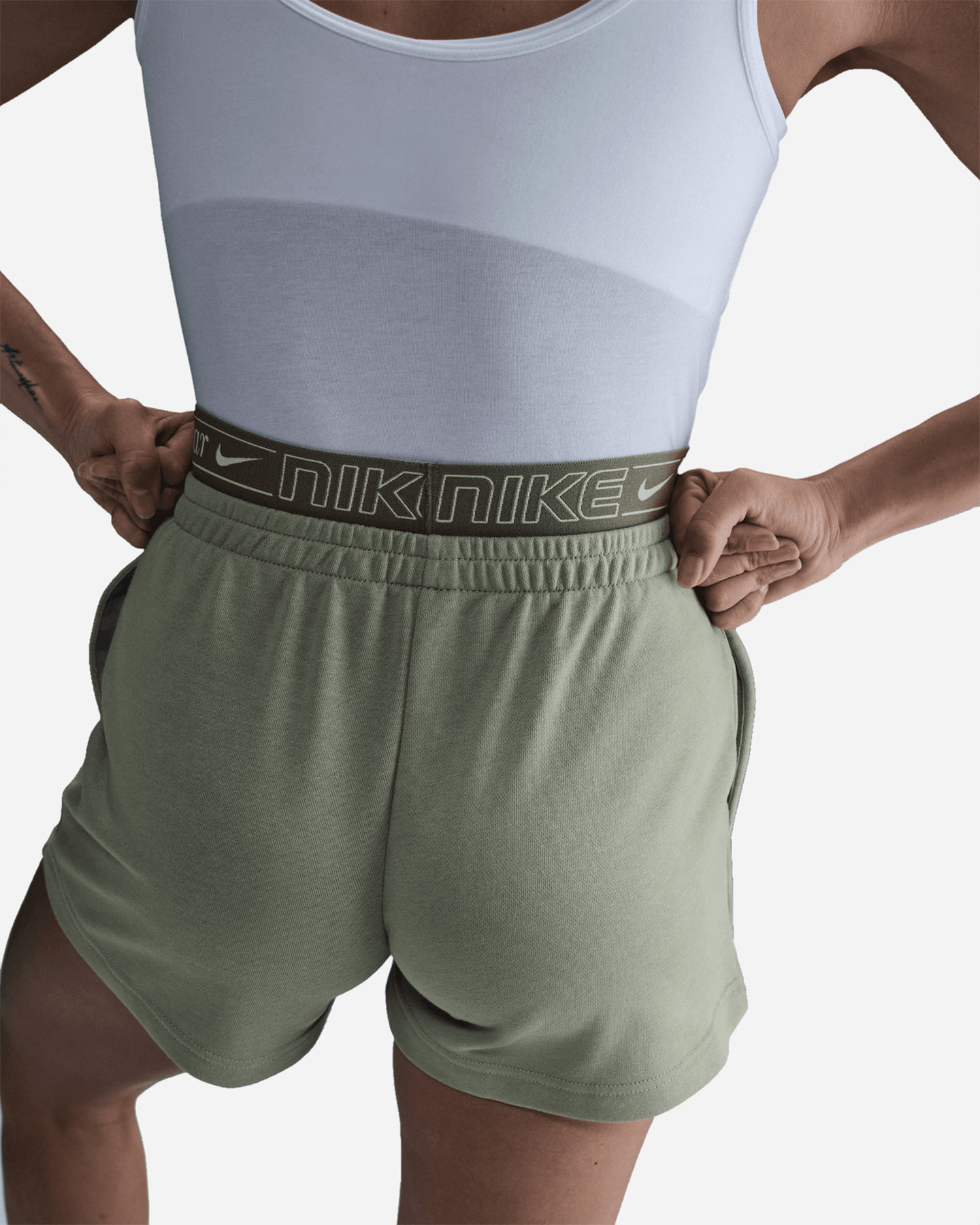 Pantaloncini NIKE ELASTIC LOGATO W - Verde - 3 | Cisalfa Sport