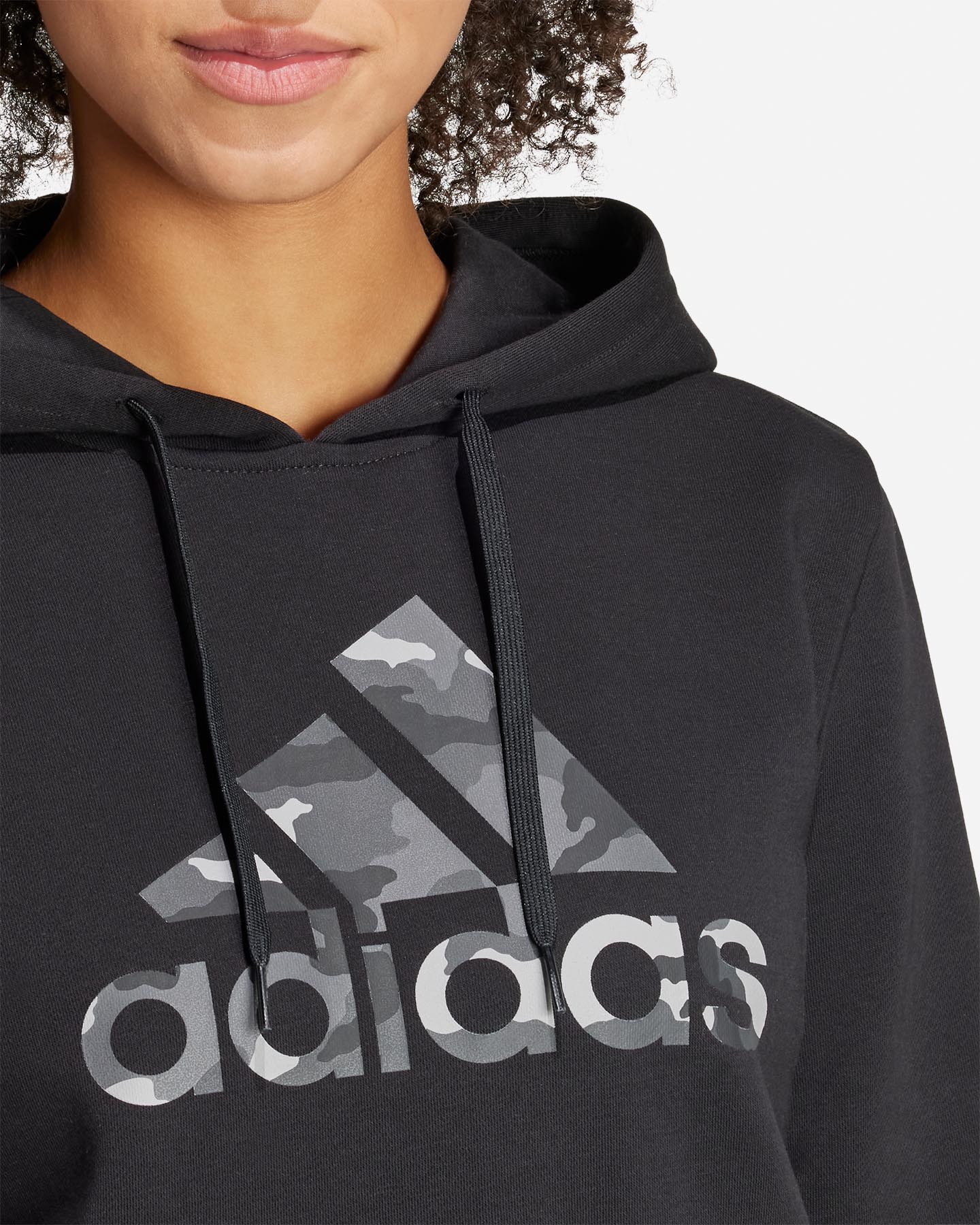 Felpa ADIDAS 3STRIPES CAMO W - Nero - 4 | Cisalfa Sport