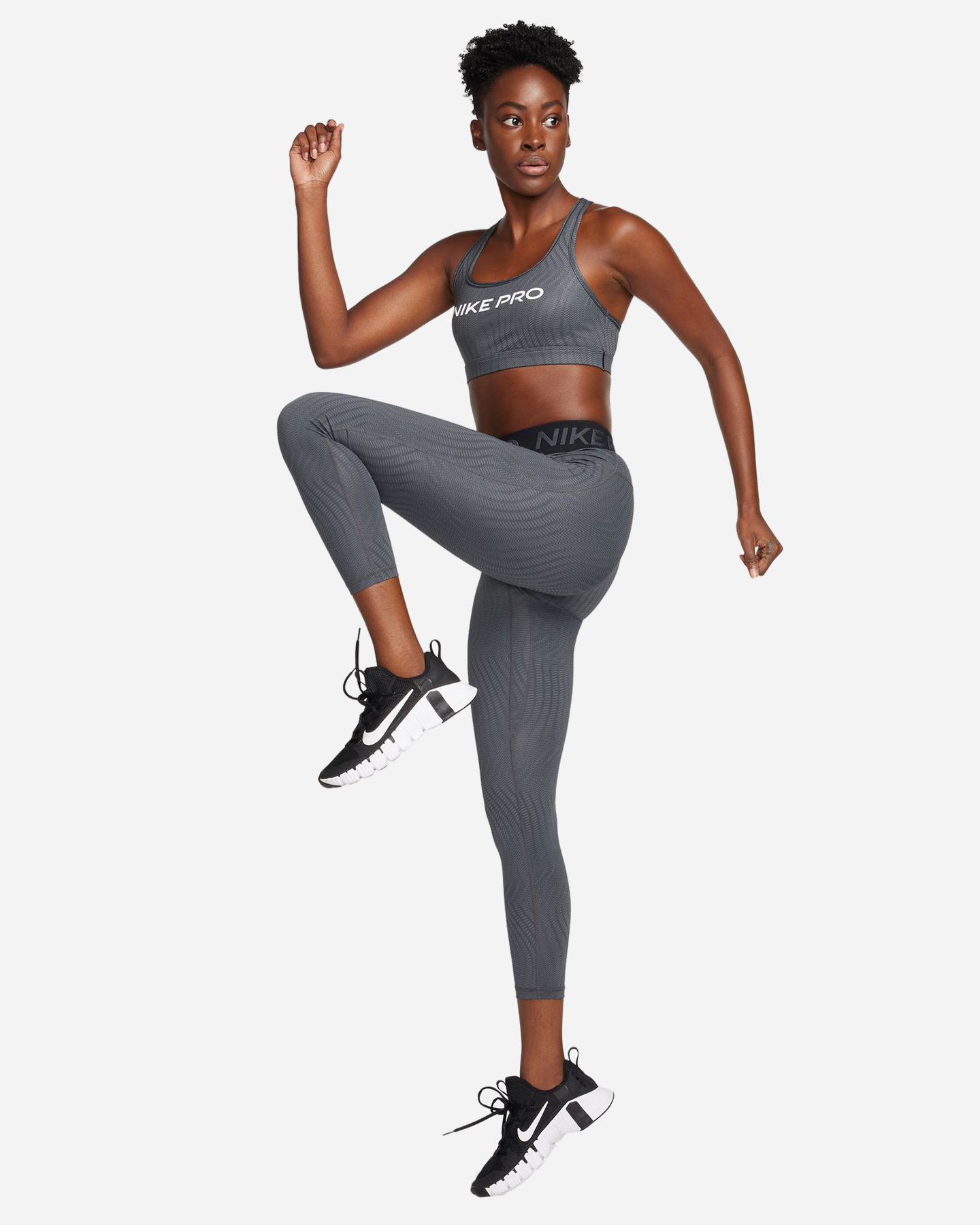 Bra training NIKE PRO ALL OVER PRINTED W - Grigio - 2 | Cisalfa Sport