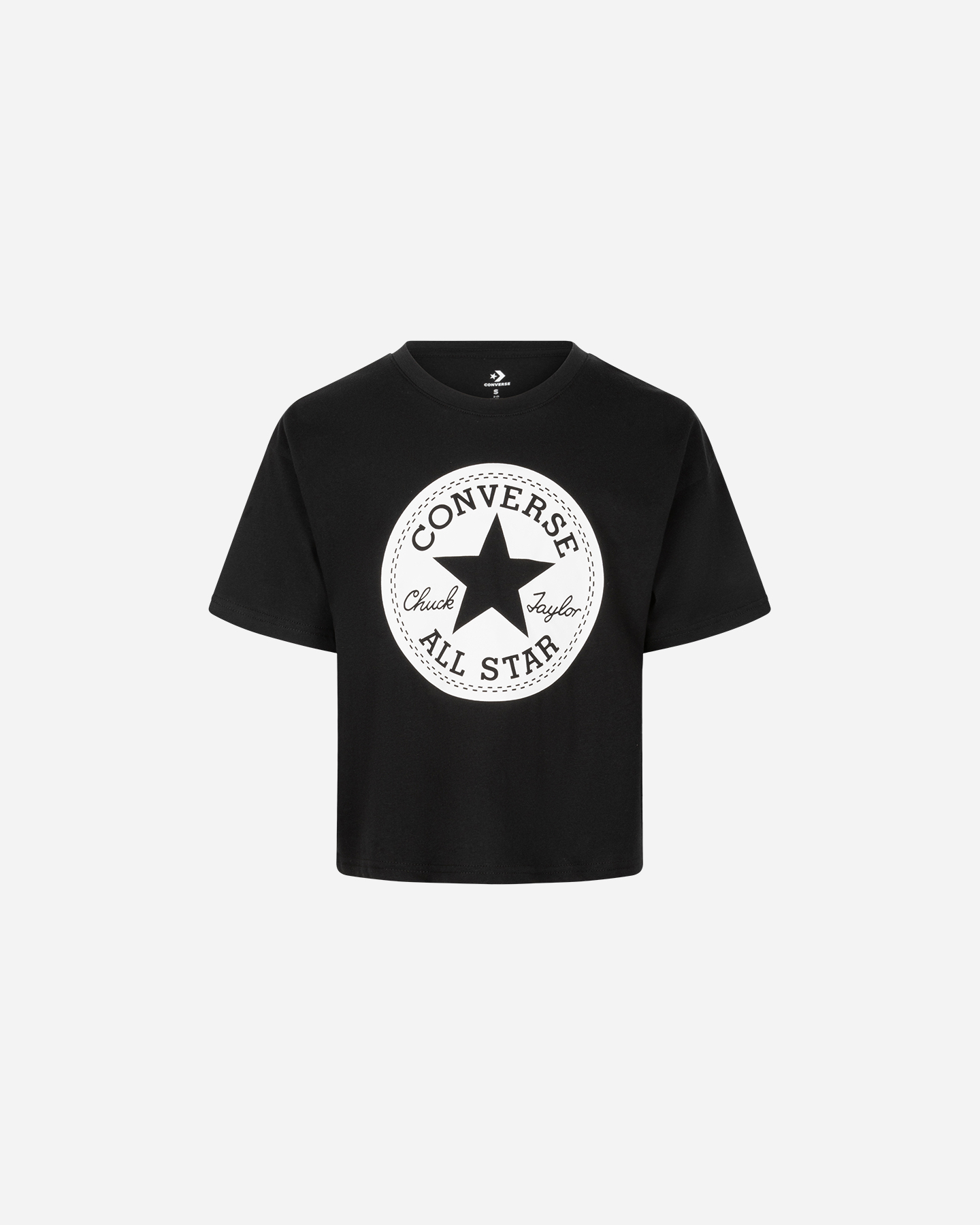 T-shirt CONVERSE CROP CHUCK PATCH JR - Nero - 0 | Cisalfa Sport