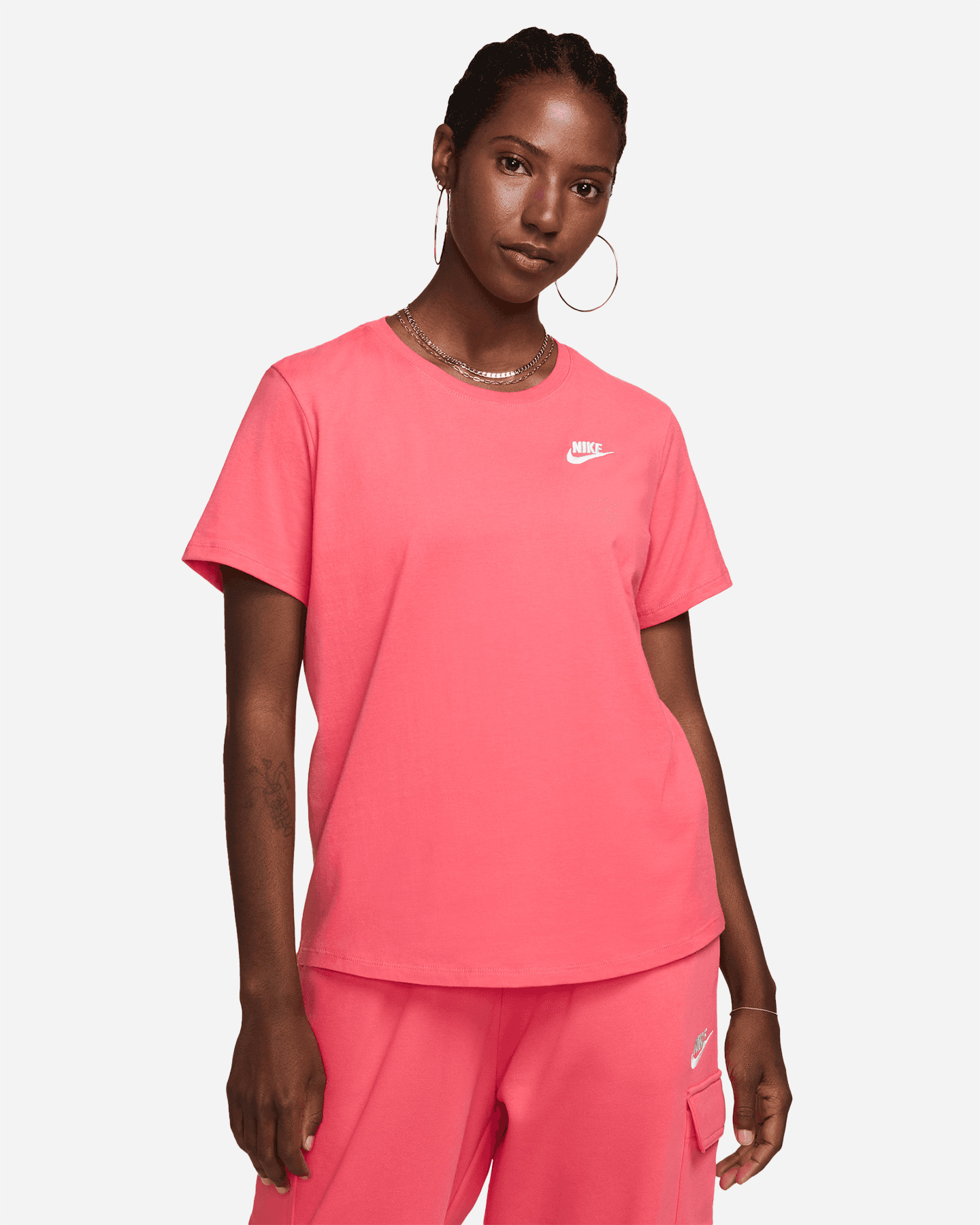 T-shirt NIKE ESSENTIALS SMALL LOGO W - Fucsia - 0 | Cisalfa Sport