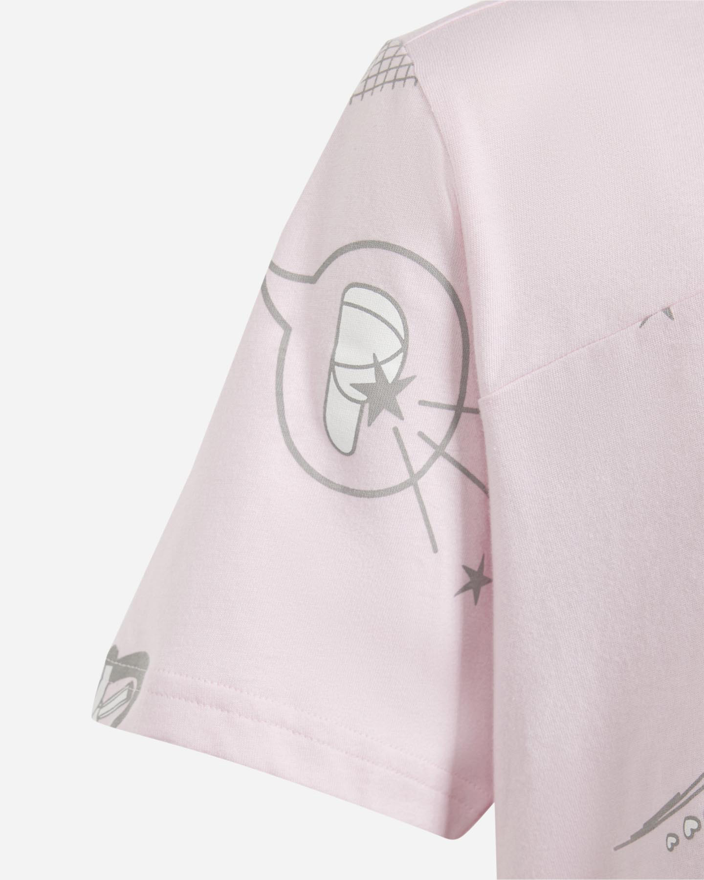 T-shirt ADIDAS GIRL ALL OVER JR - Rosa - 4 | Cisalfa Sport