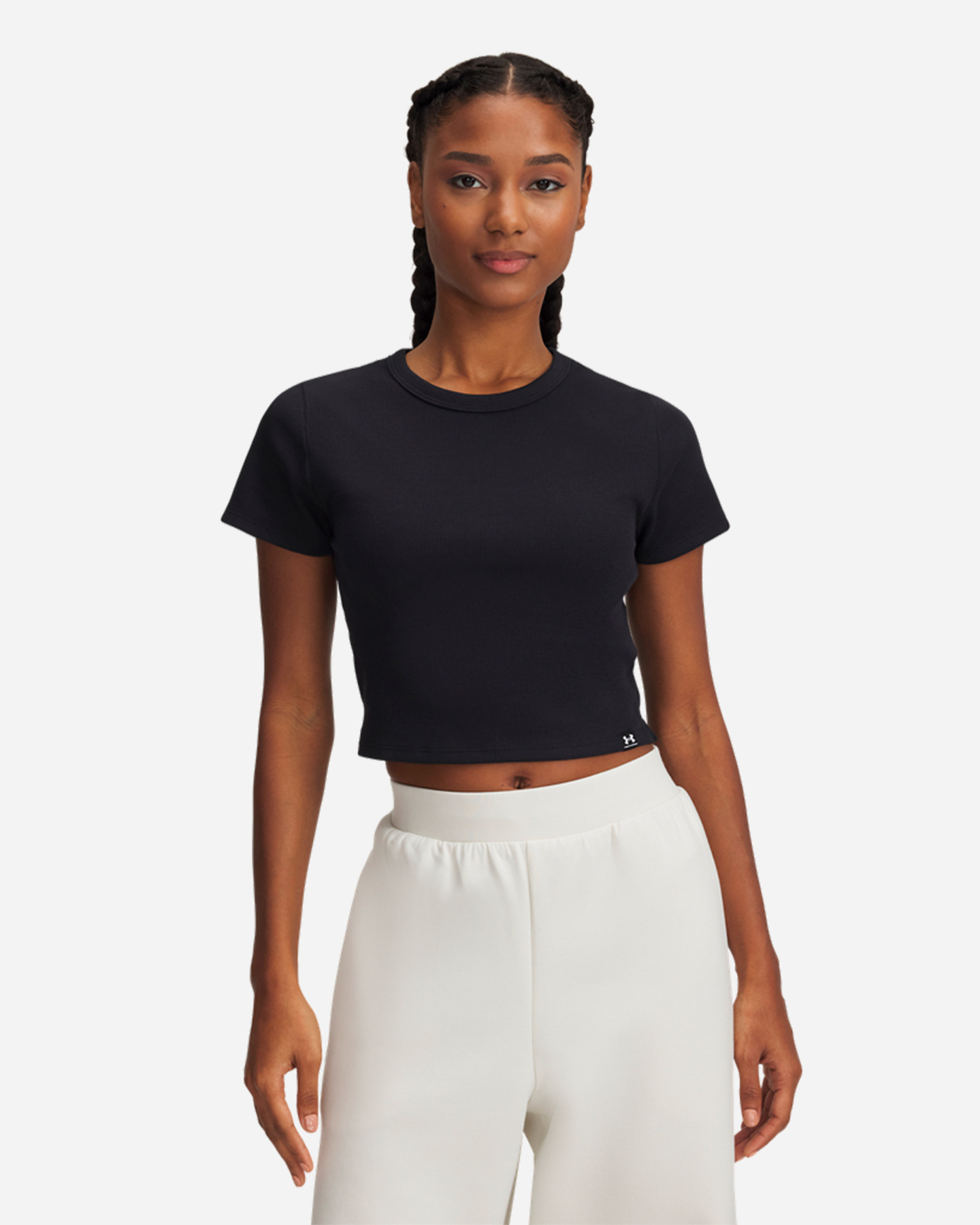 T-shirt UNDER ARMOUR CROP W - Nero - 0 | Cisalfa Sport