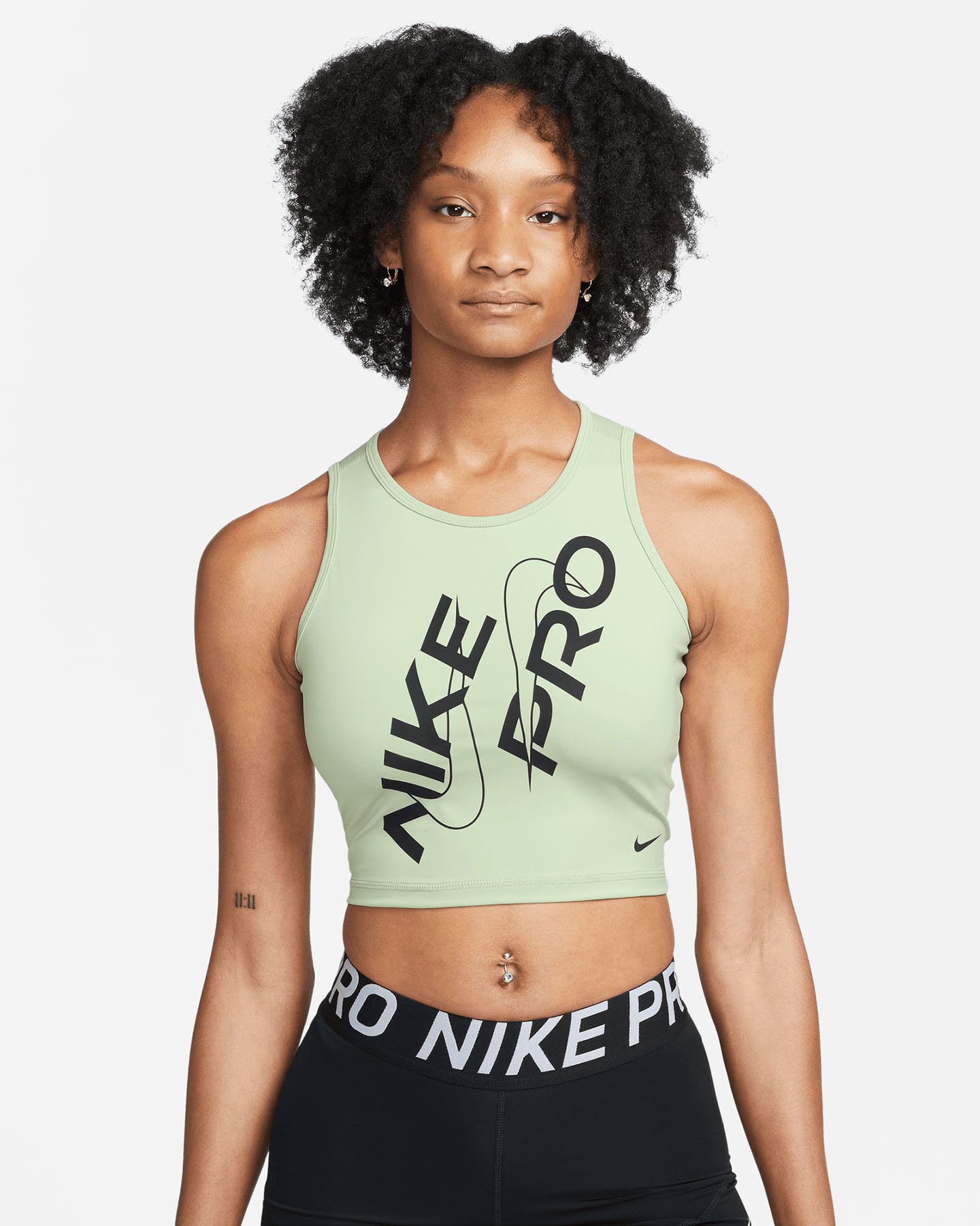 Canotta training NIKE DRI FIT CROP GRAPHIC PRO W - 0 | Cisalfa Sport