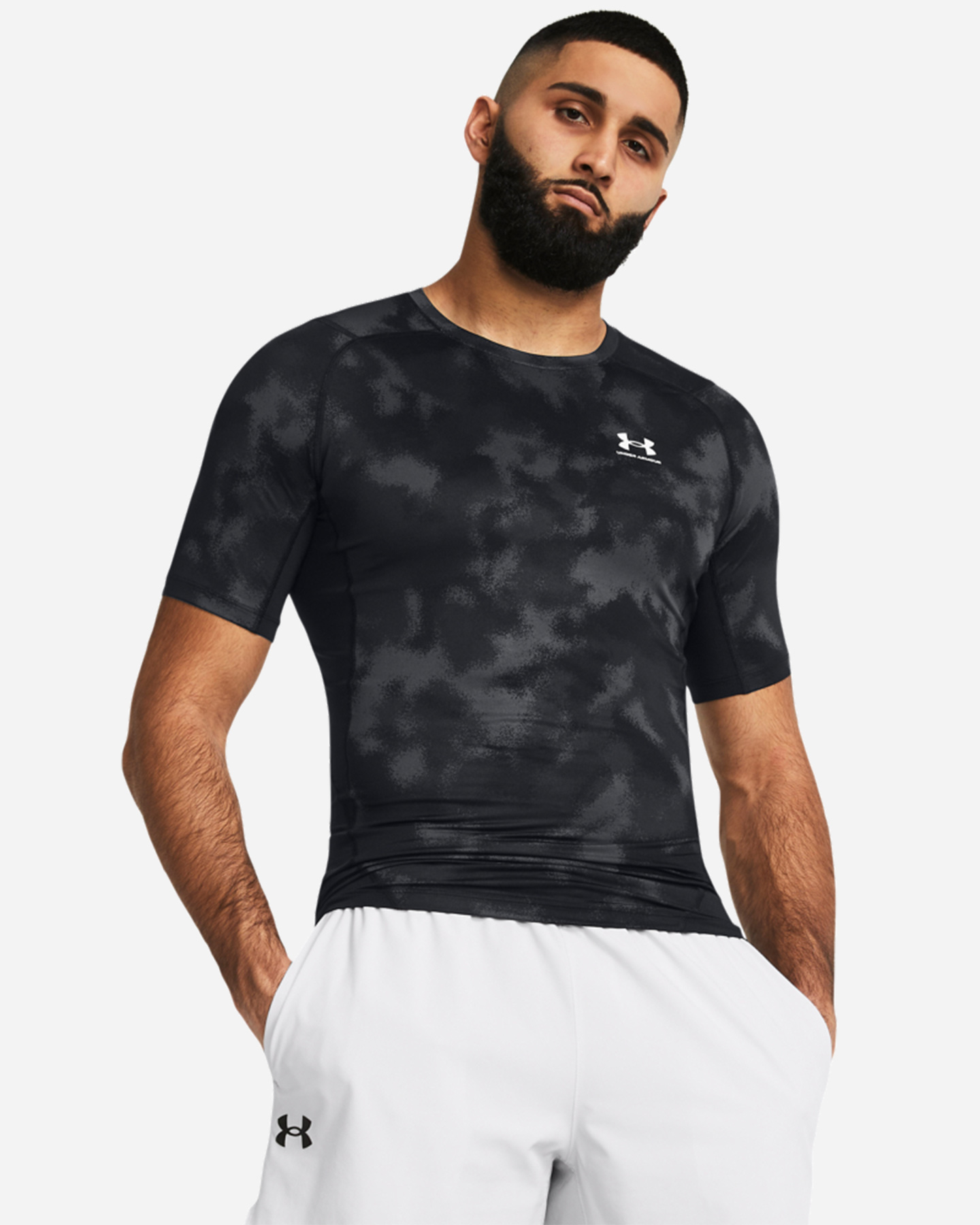 T-shirt training UNDER ARMOUR HEAT GEAR CAMO M - Nero - 2 | Cisalfa Sport