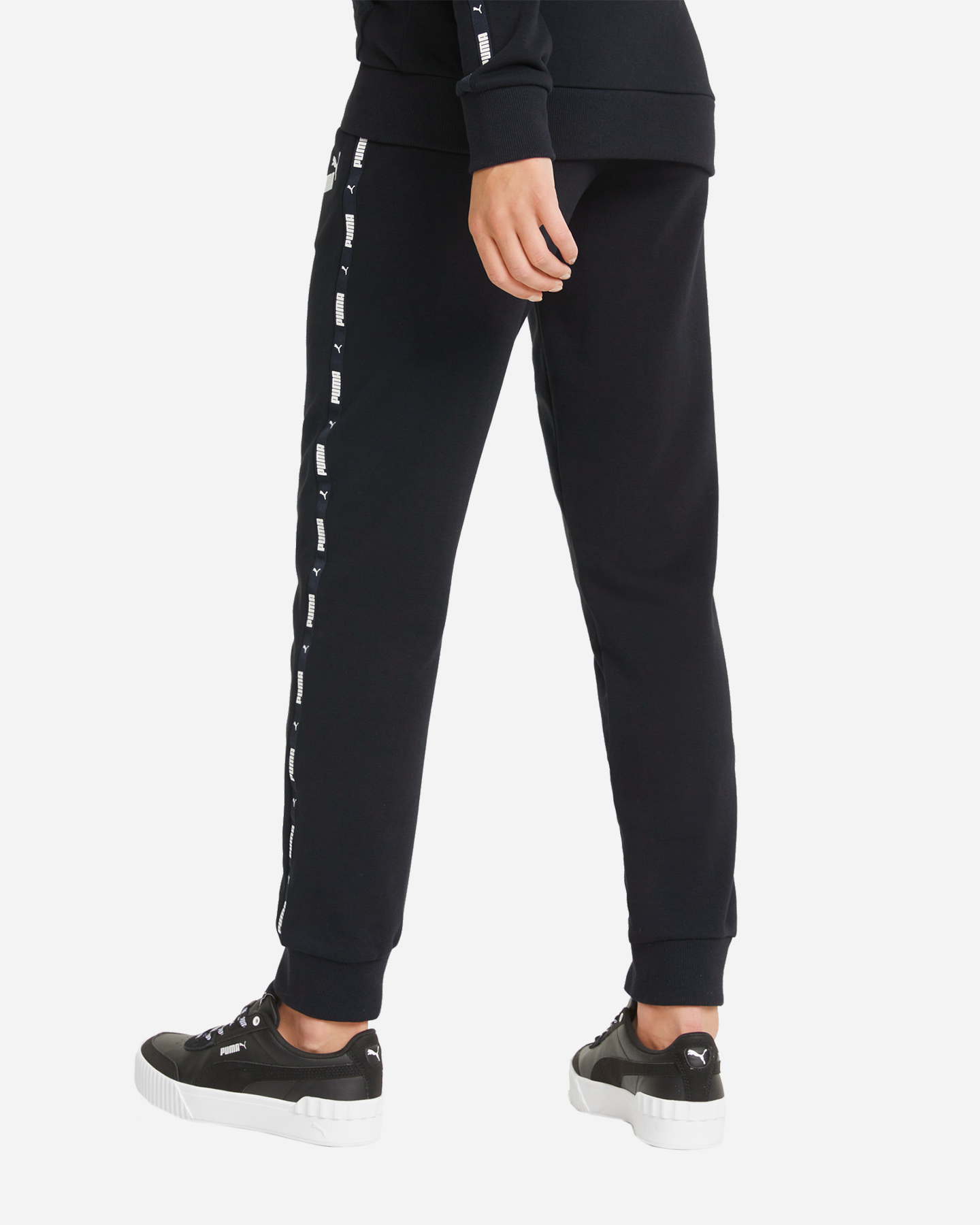 Pantalone PUMA TAPE LOGO LATERAL W - Nero - 4 | Cisalfa Sport