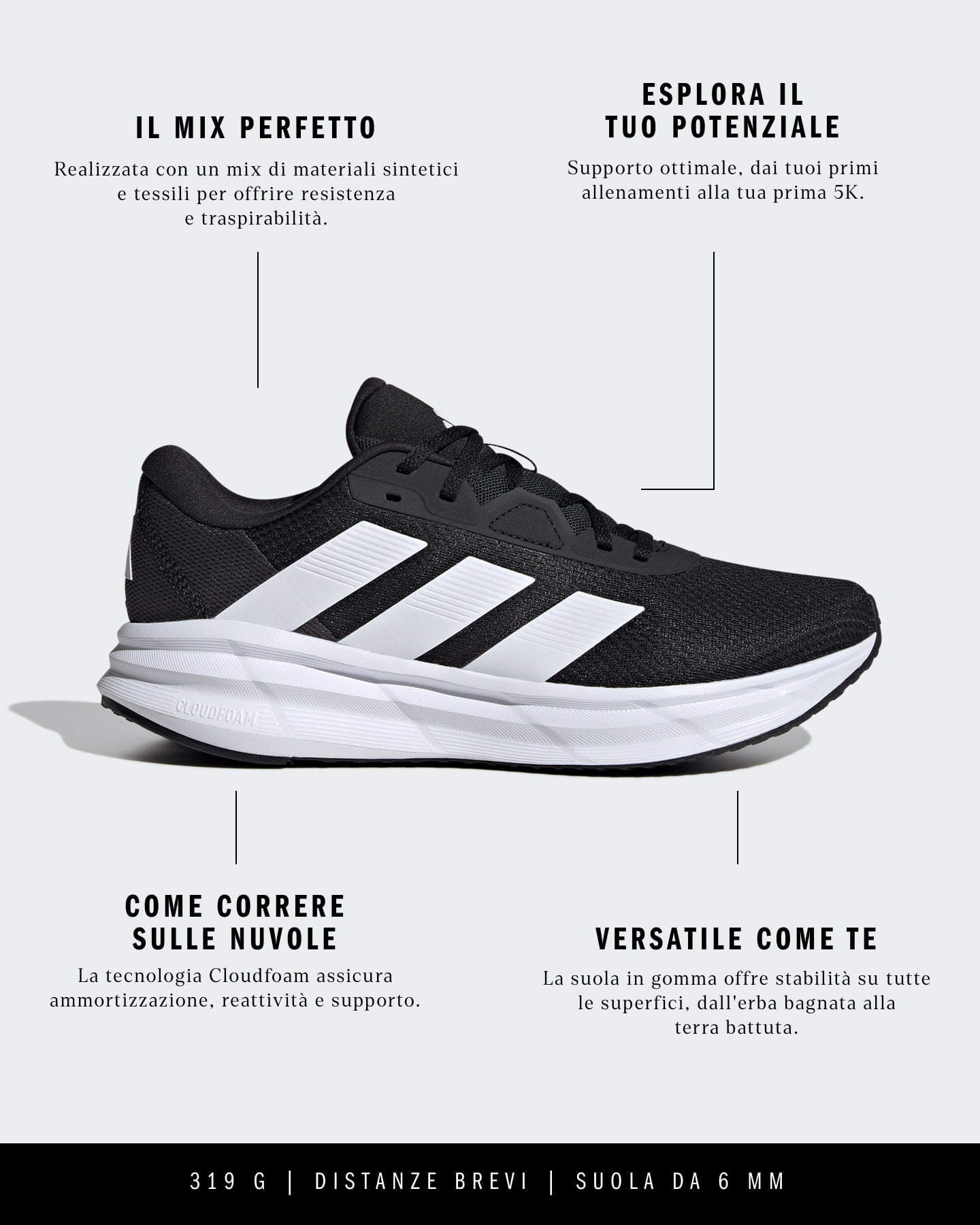 Scarpe running ADIDAS GALAXY 7 M - 1 | Cisalfa Sport