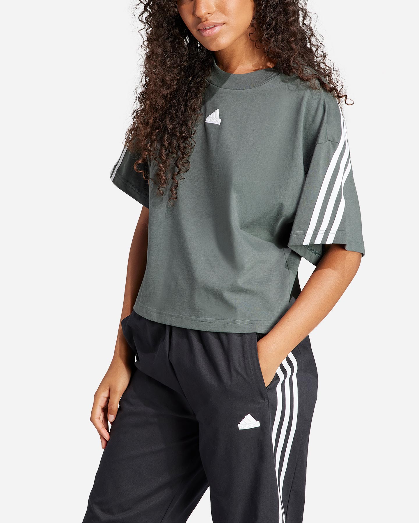 T-shirt ADIDAS 3STRIPES W - Verde - 3 | Cisalfa Sport