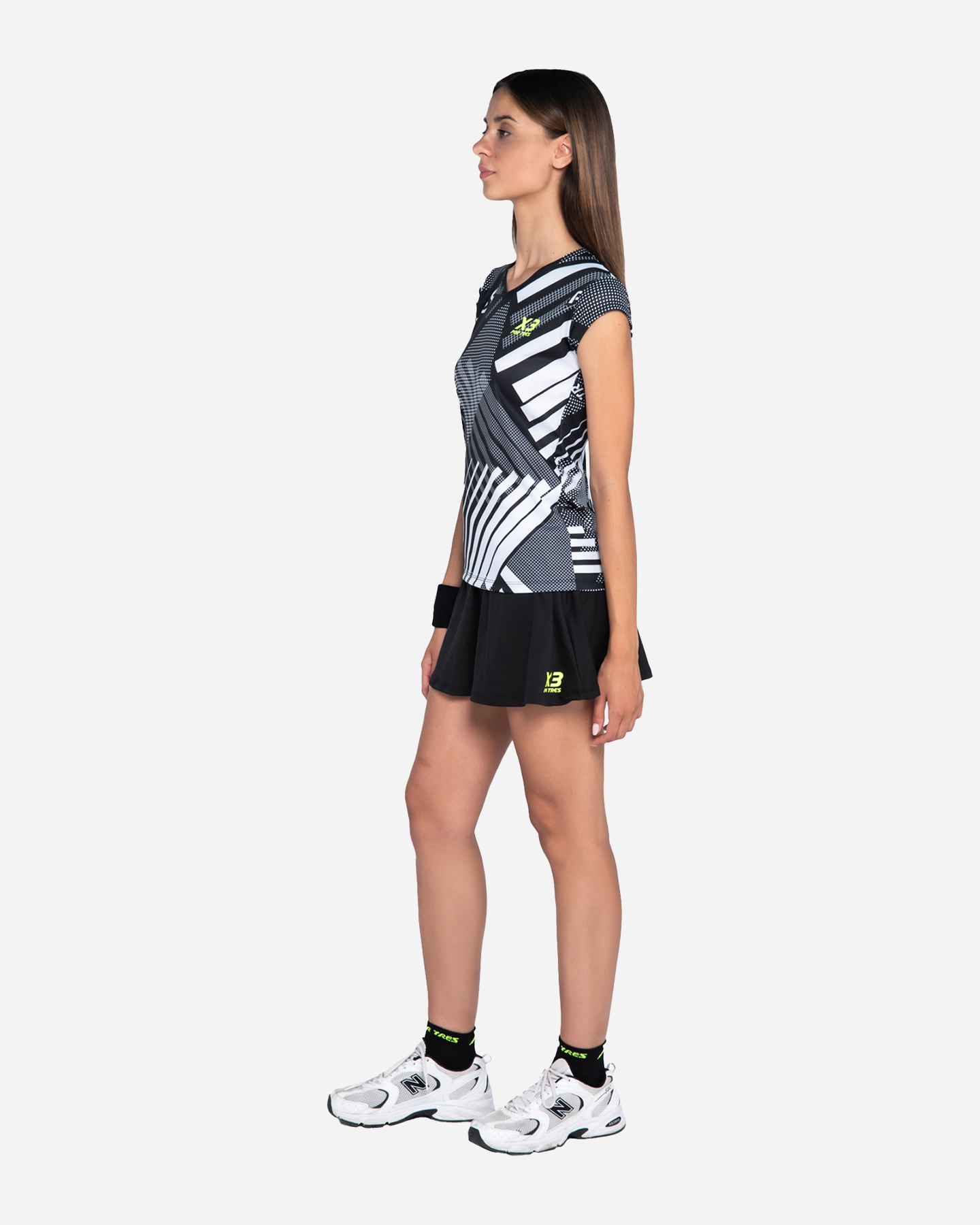T-shirt tennis X3 POR TRES TENERIFE W - Nero - 2 | Cisalfa Sport
