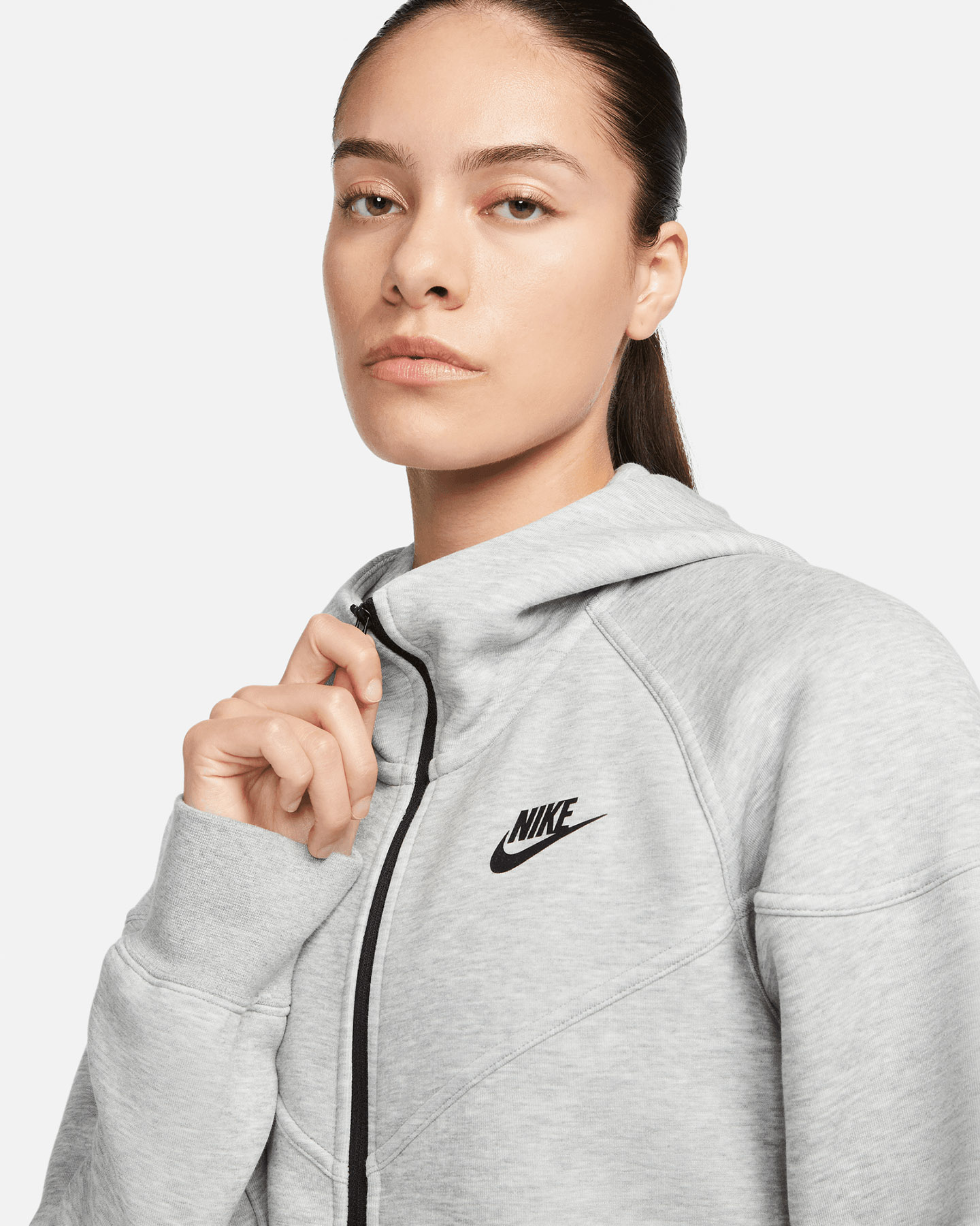 Felpa NIKE TECH FLEECE W - Grigio - 3 | Cisalfa Sport