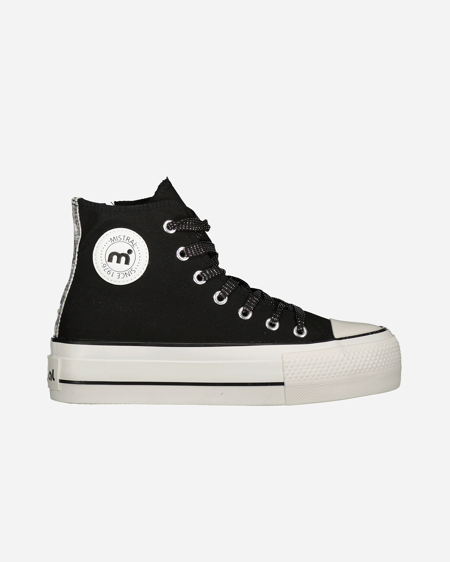 Scarpe sneakers MISTRAL STRIPES PLAT MID 2.0 JR - Nero - 0 | Cisalfa Sport