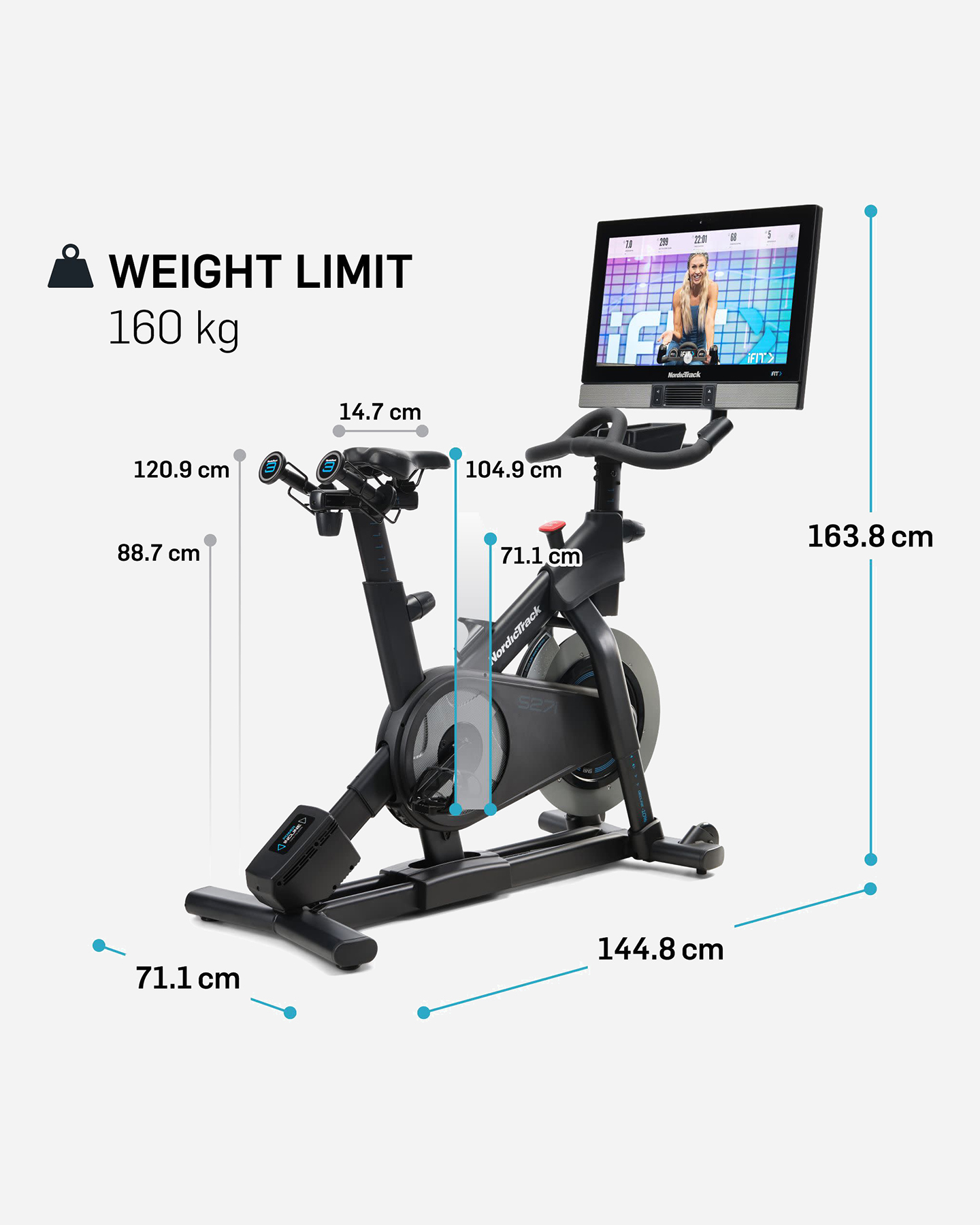 Spin bike NORDICTRACK NORDICTRACK STUDIO27i - Nero - 5 | Cisalfa Sport