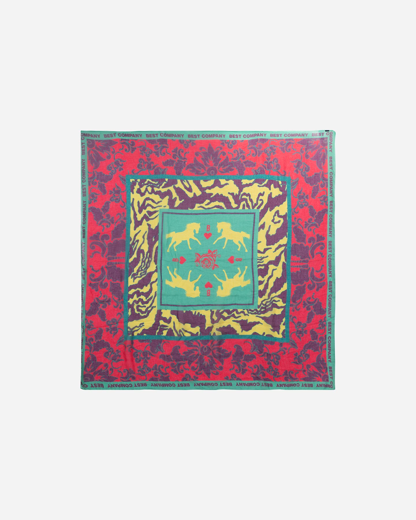 Pashmina BEST COMPANY HORSES AND FLOWERS W - Color mix - 1 | Cisalfa Sport