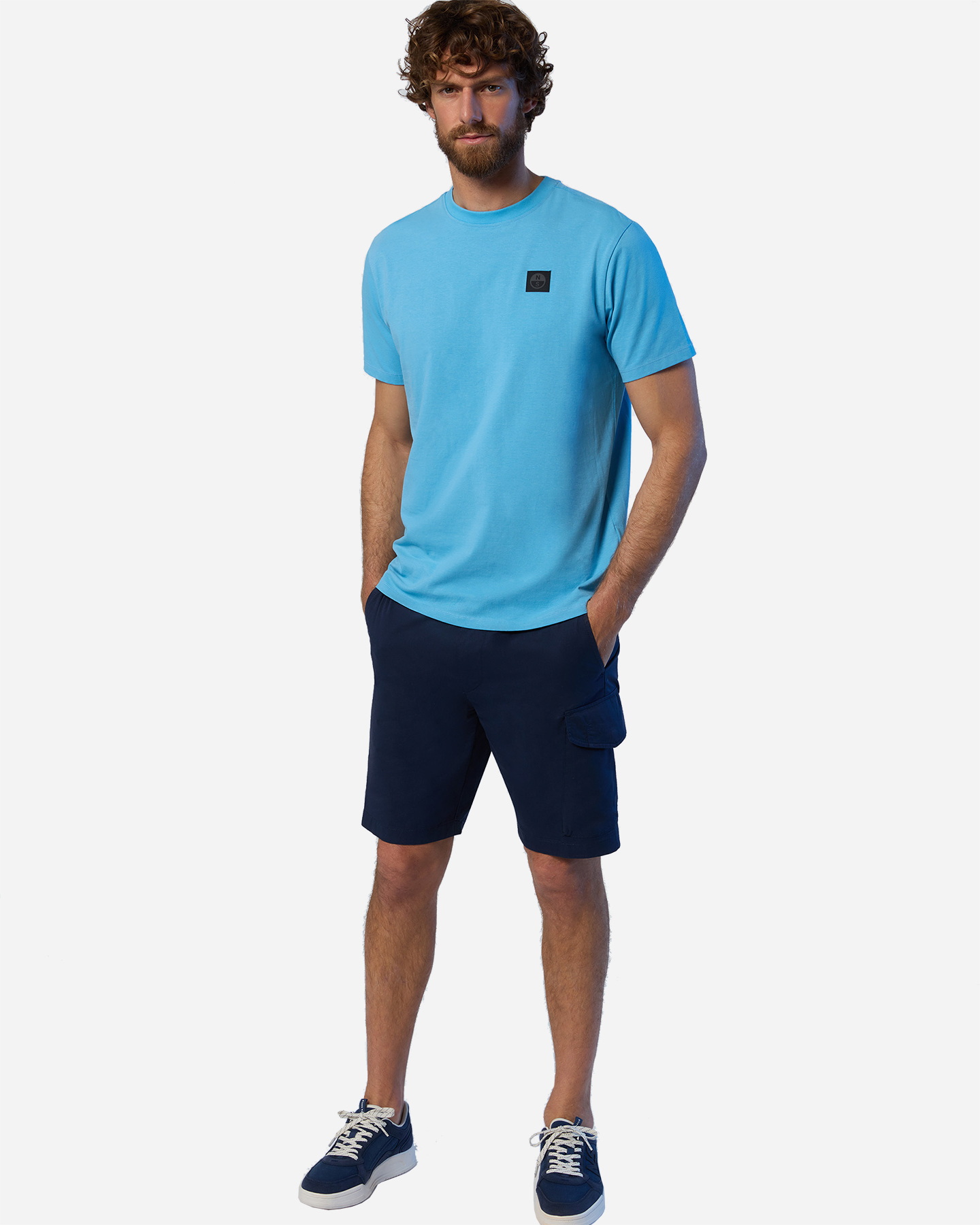 T-shirt NORTH SAILS PATCH TECK M - Azzurro - 5 | Cisalfa Sport