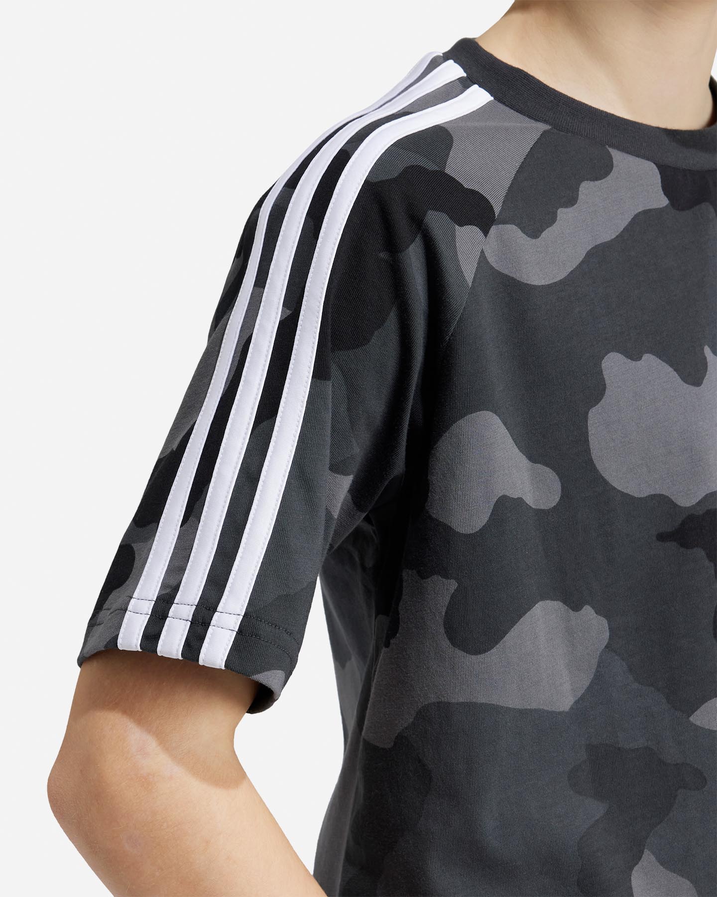 T-shirt ADIDAS CAMOUFLAGE 3STRIPES JR - Grigio - 4 | Cisalfa Sport