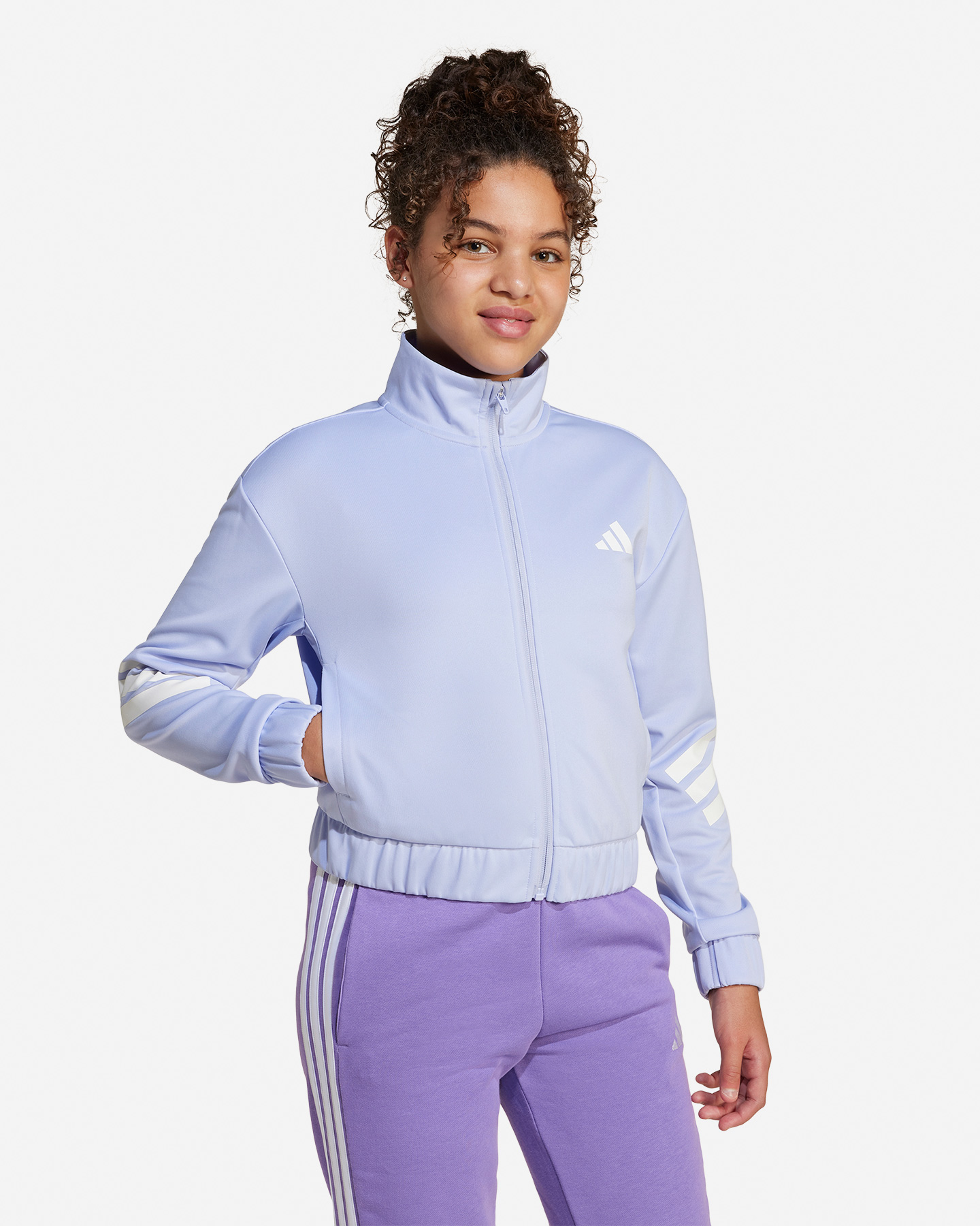 Felpa ADIDAS 3STRIPES JR - Lilla - 1 | Cisalfa Sport