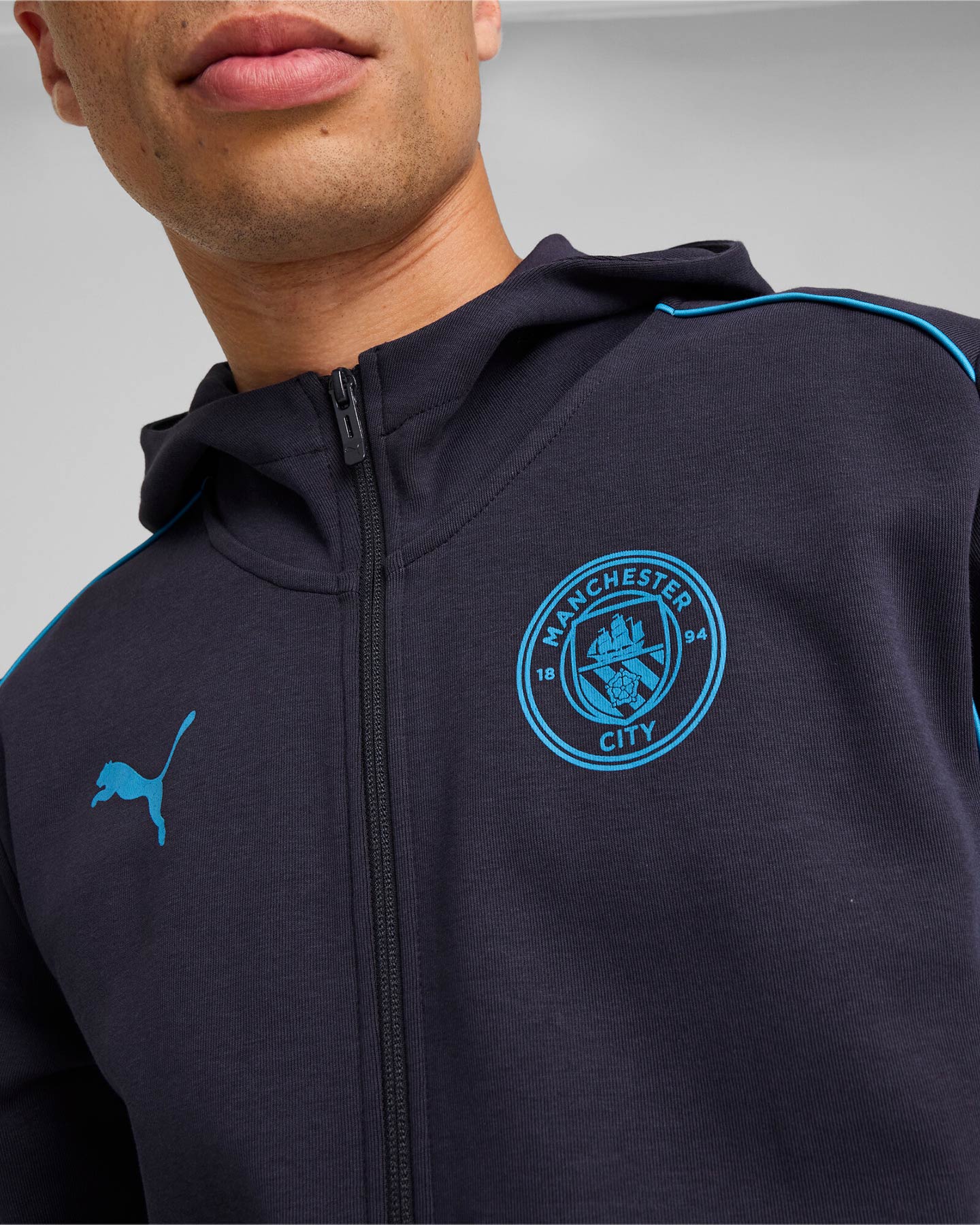 Abbigliamento calcio ufficiale PUMA MANCHESTER CITY CASUALS M - Blu Navy - 4 | Cisalfa Sport