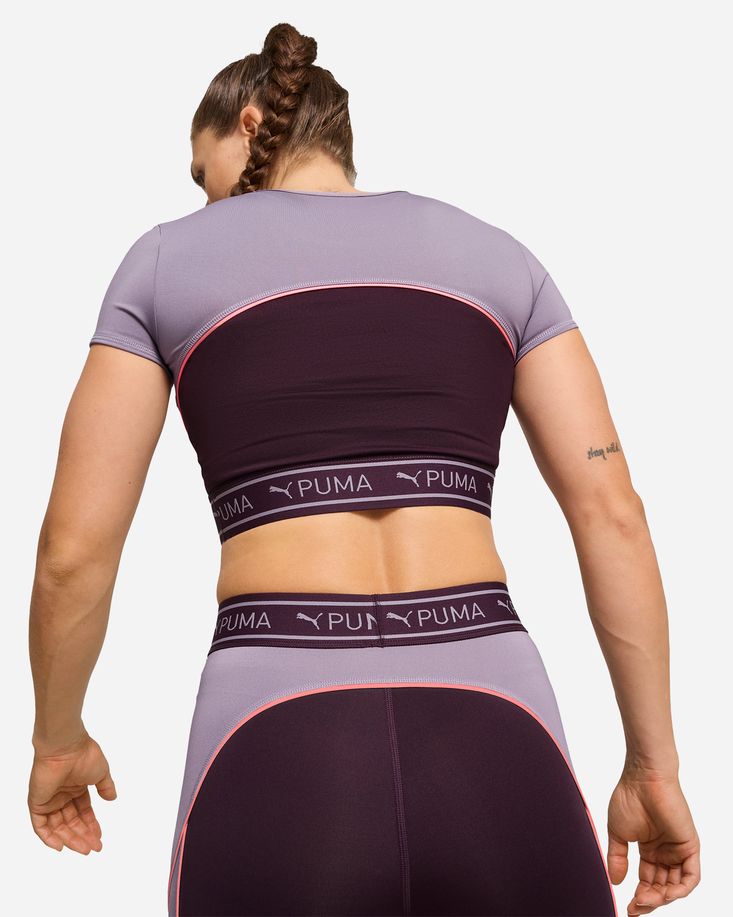 T-shirt training PUMA CROP W - Lilla - 3 | Cisalfa Sport