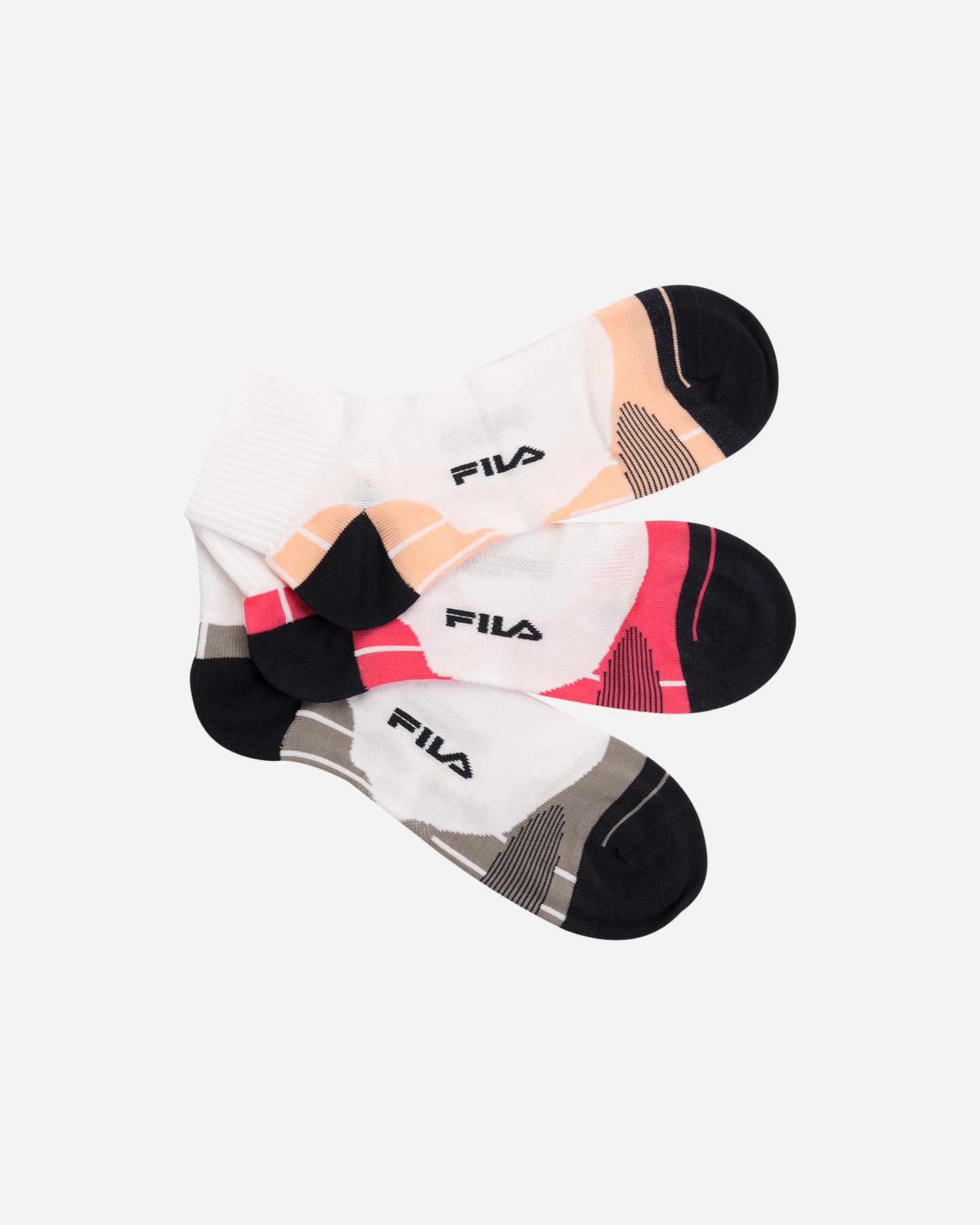 Calze FILA SET DA 3 QUARTER MULTISPORT W - Color mix - 0 | Cisalfa Sport