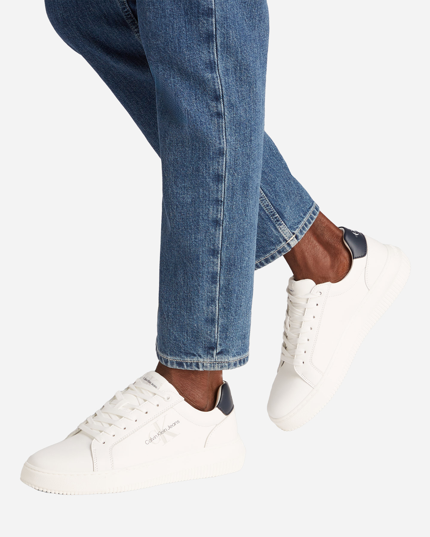 Scarpe sneakers CALVIN KLEIN JEANS CHUNKY CUPSOLE MONO M - Bianco - 5 | Cisalfa Sport