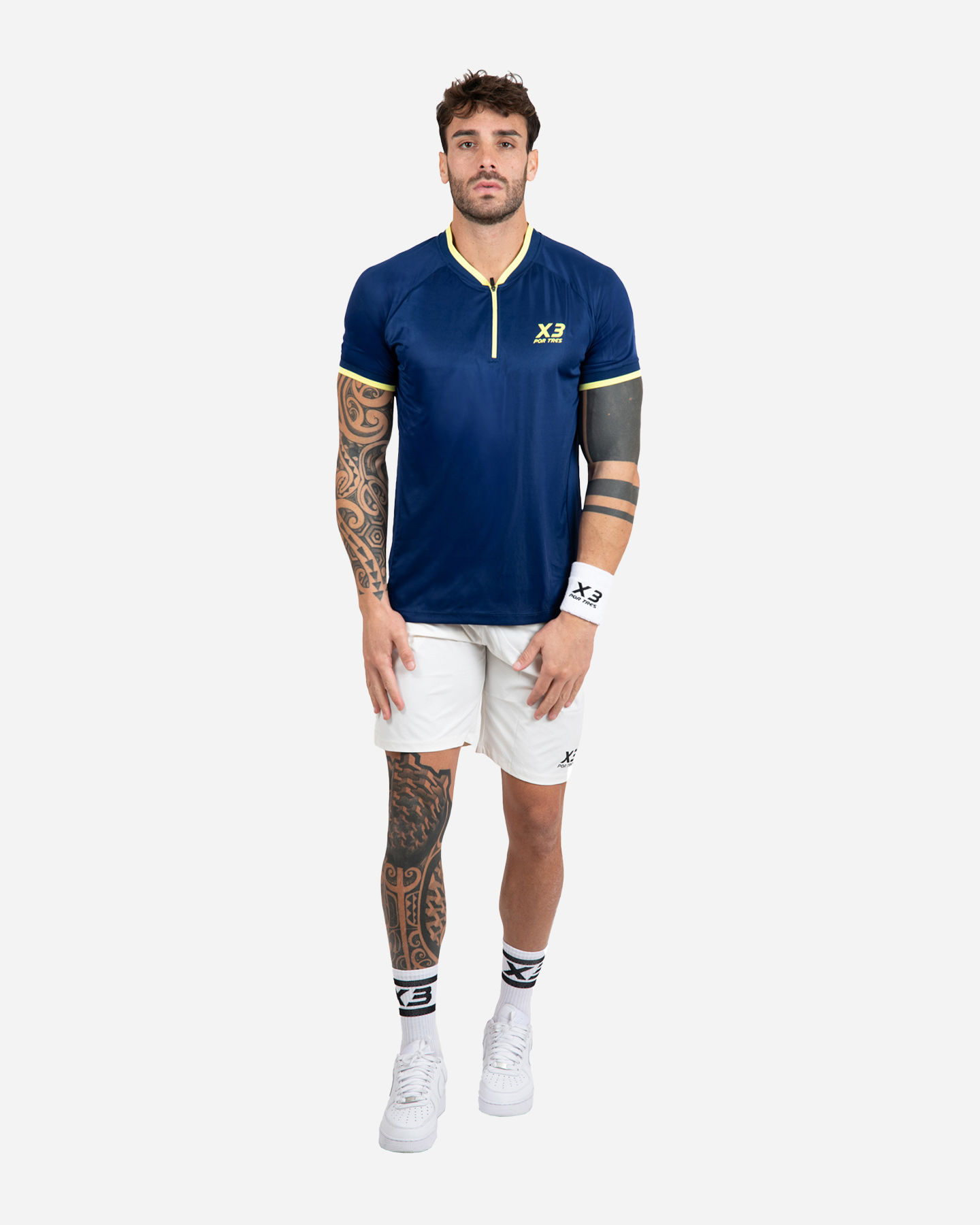 Polo tennis X3 POR TRES MANCHESTER M - Blu - 2 | Cisalfa Sport