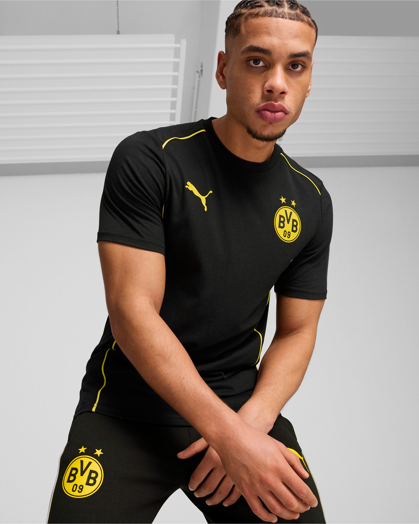 Abbigliamento calcio ufficiale PUMA BORUSSIA DORTMUND CASUALS M - Nero - 2 | Cisalfa Sport